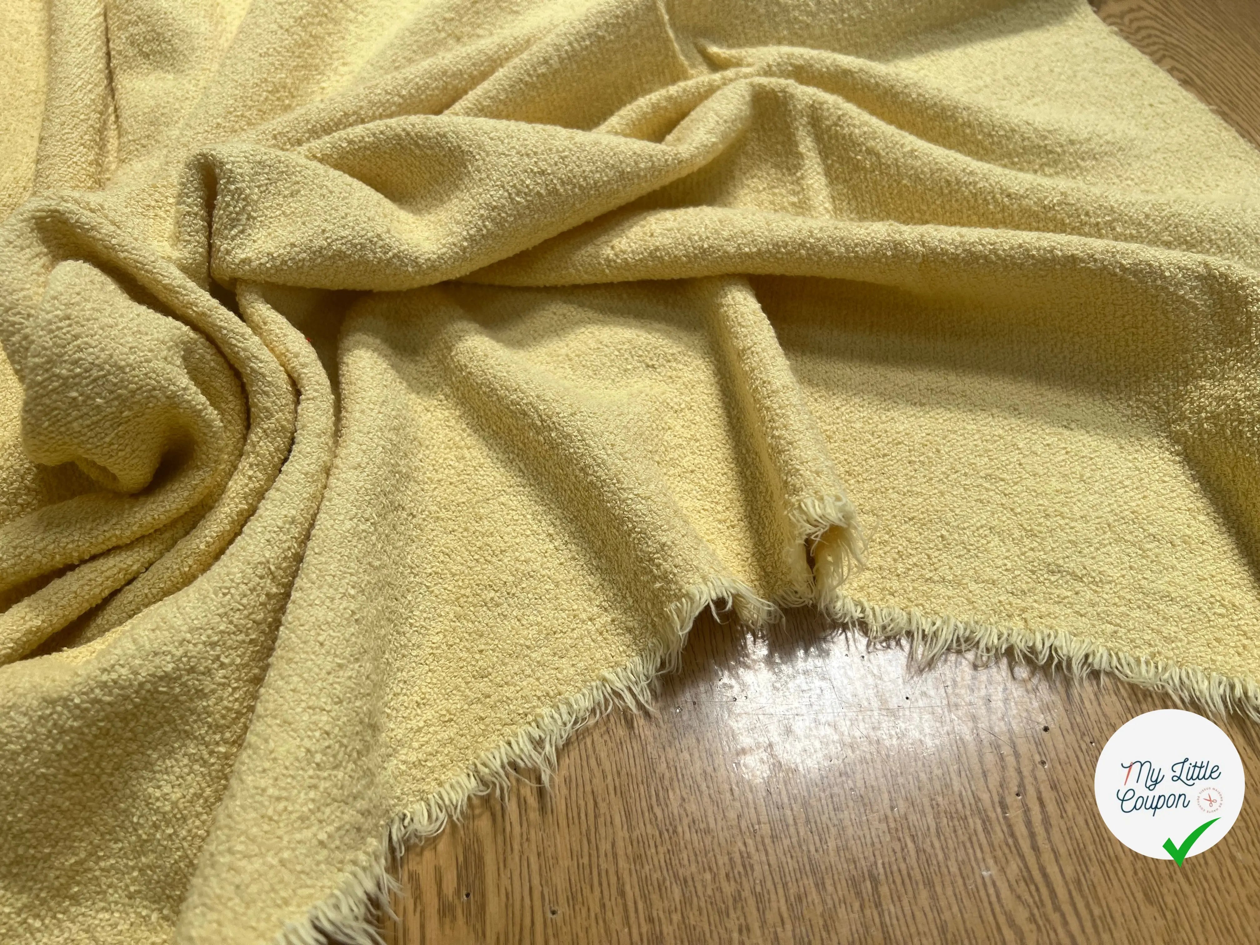TWEED COTON PRINTEMPS JAUNE BÉBÉ UNI - My Little Coupon