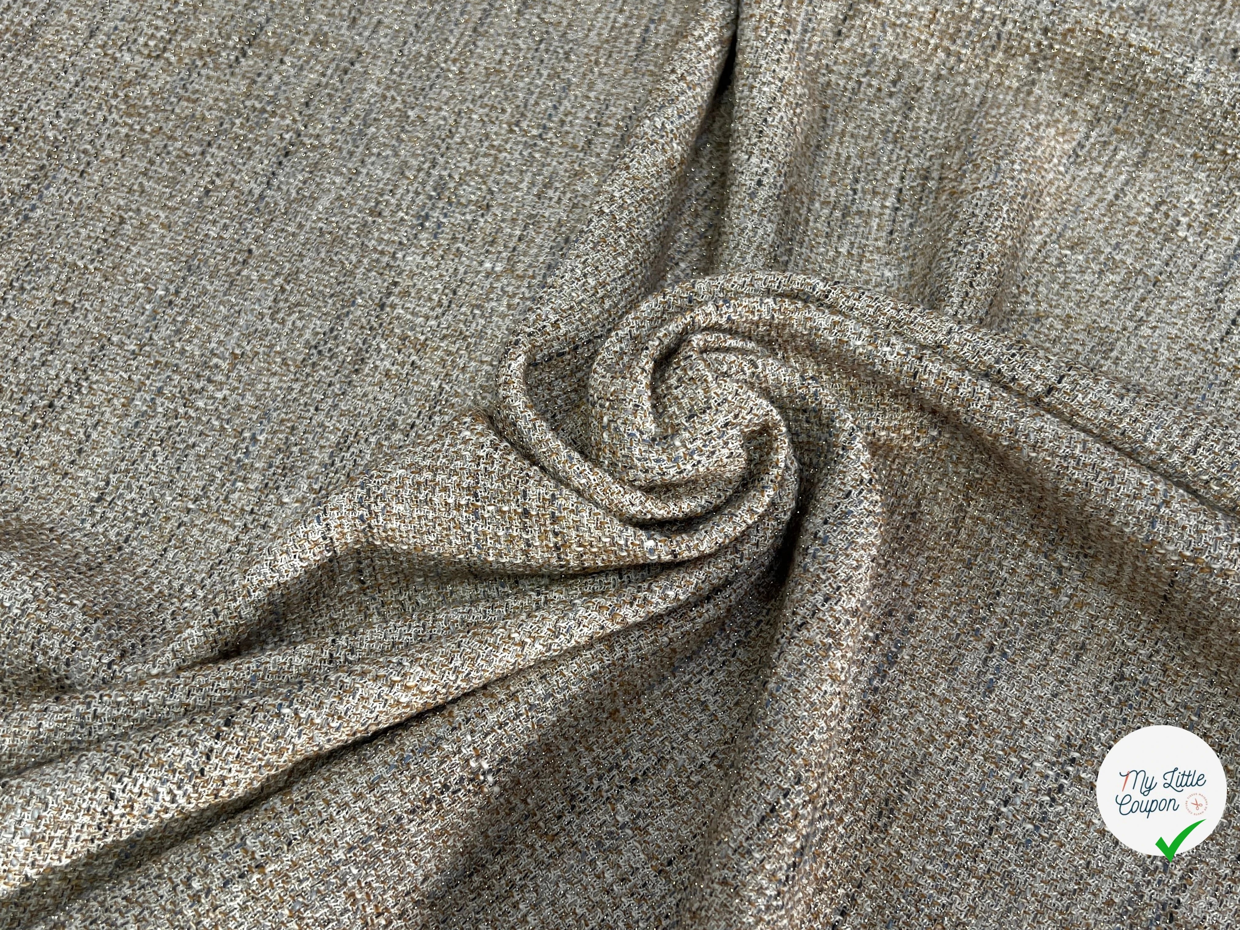 TWEED DE COTON BEIGE 5% MÉTAL 80% CO - My Little Coupon