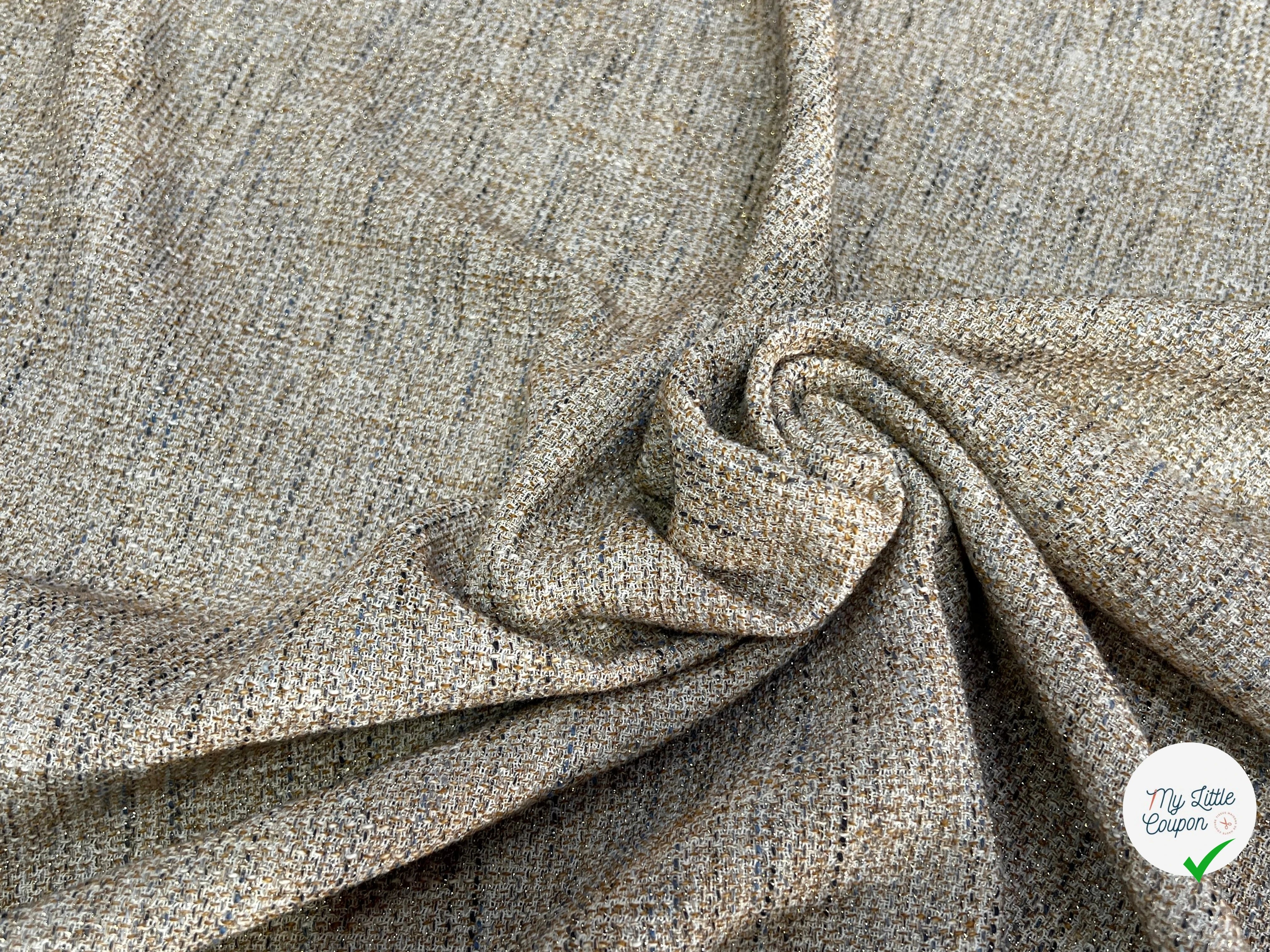 TWEED DE COTON BEIGE 5% MÉTAL 80% CO - My Little Coupon