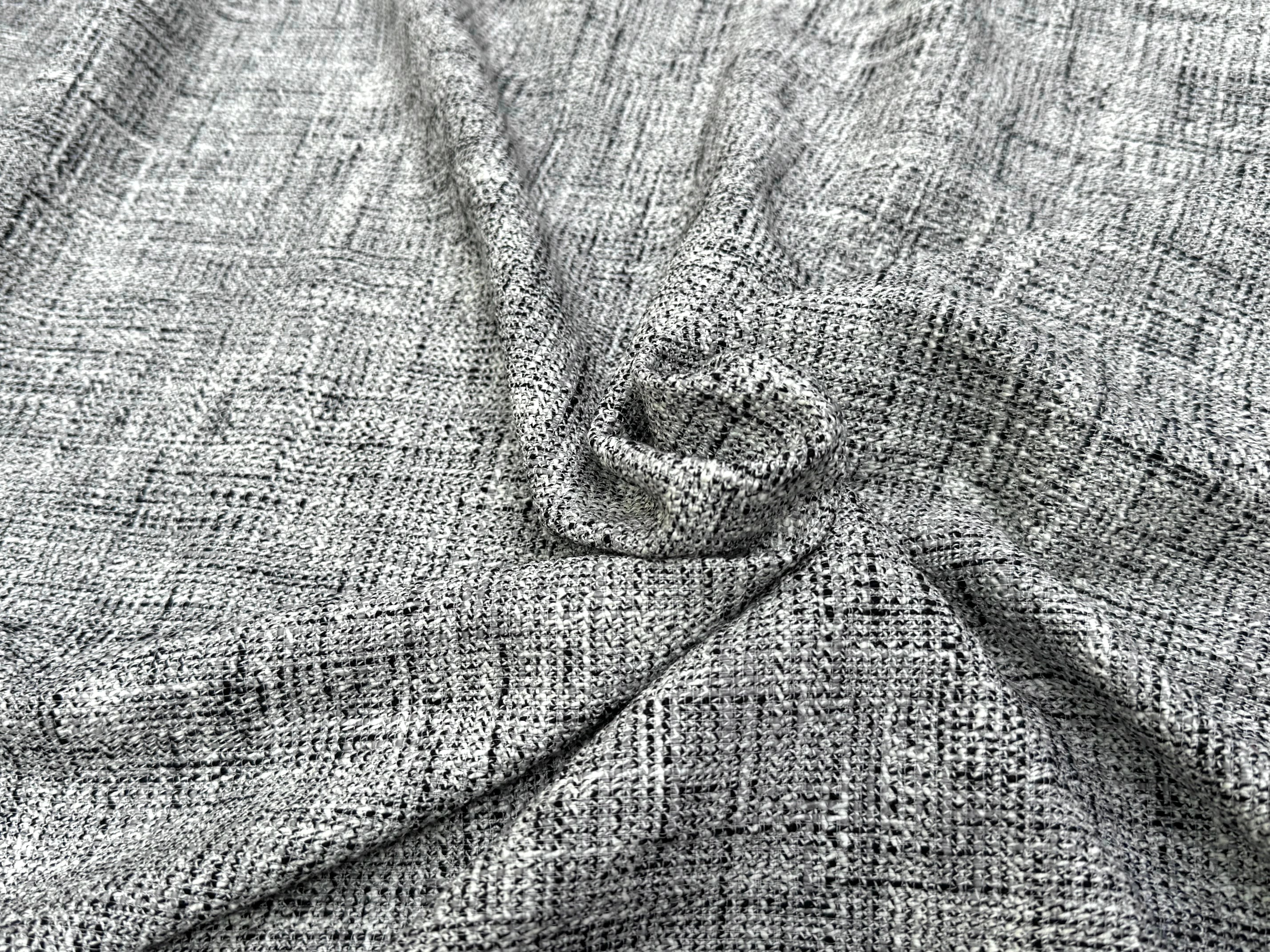 TWEED DE COTON PRINTEMPS GRIS CHINÉ - My Little Coupon