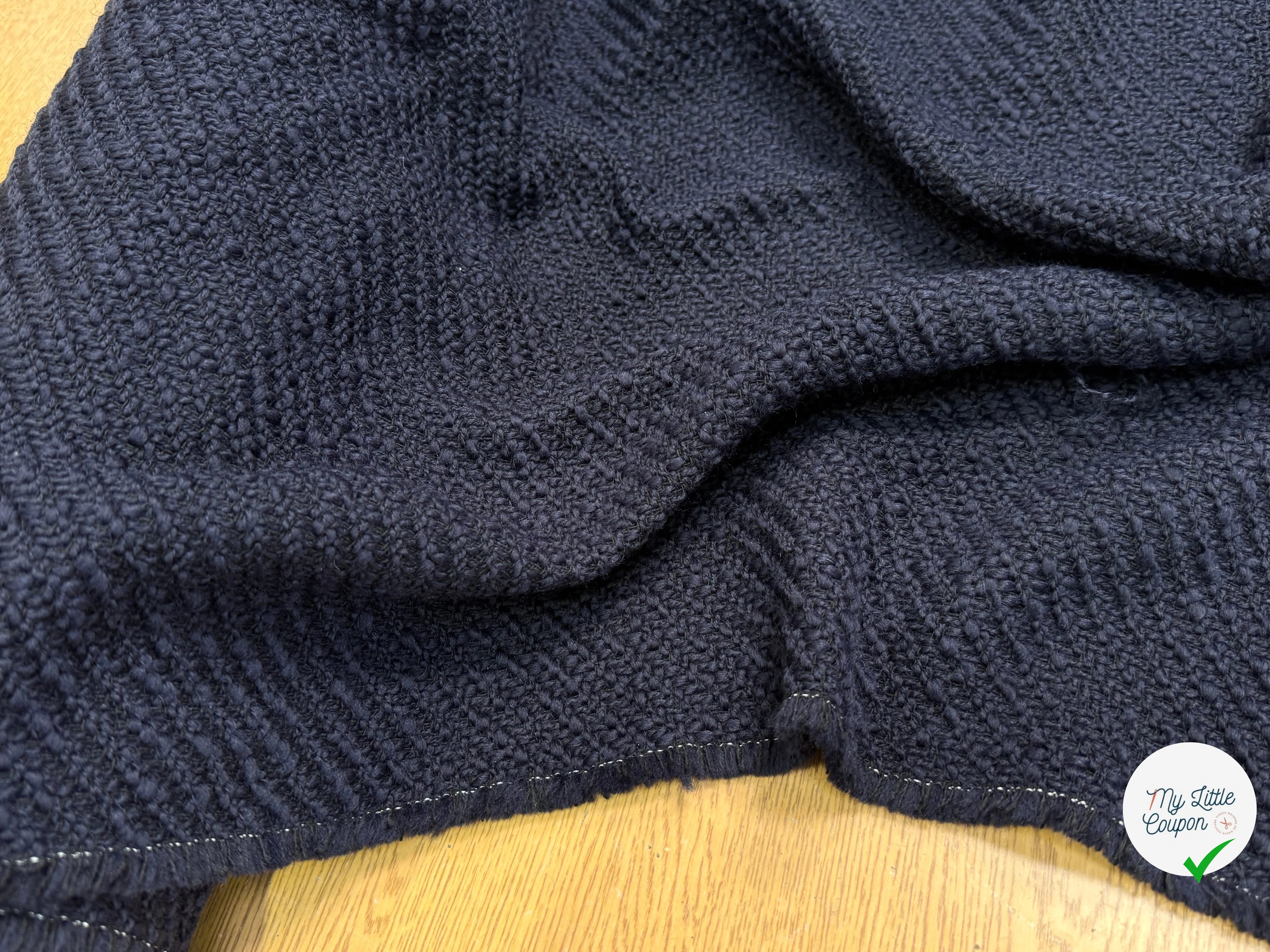 TWEED DE LAINE BOUCLETTE ULTRA BEAU MARINE - My Little Coupon