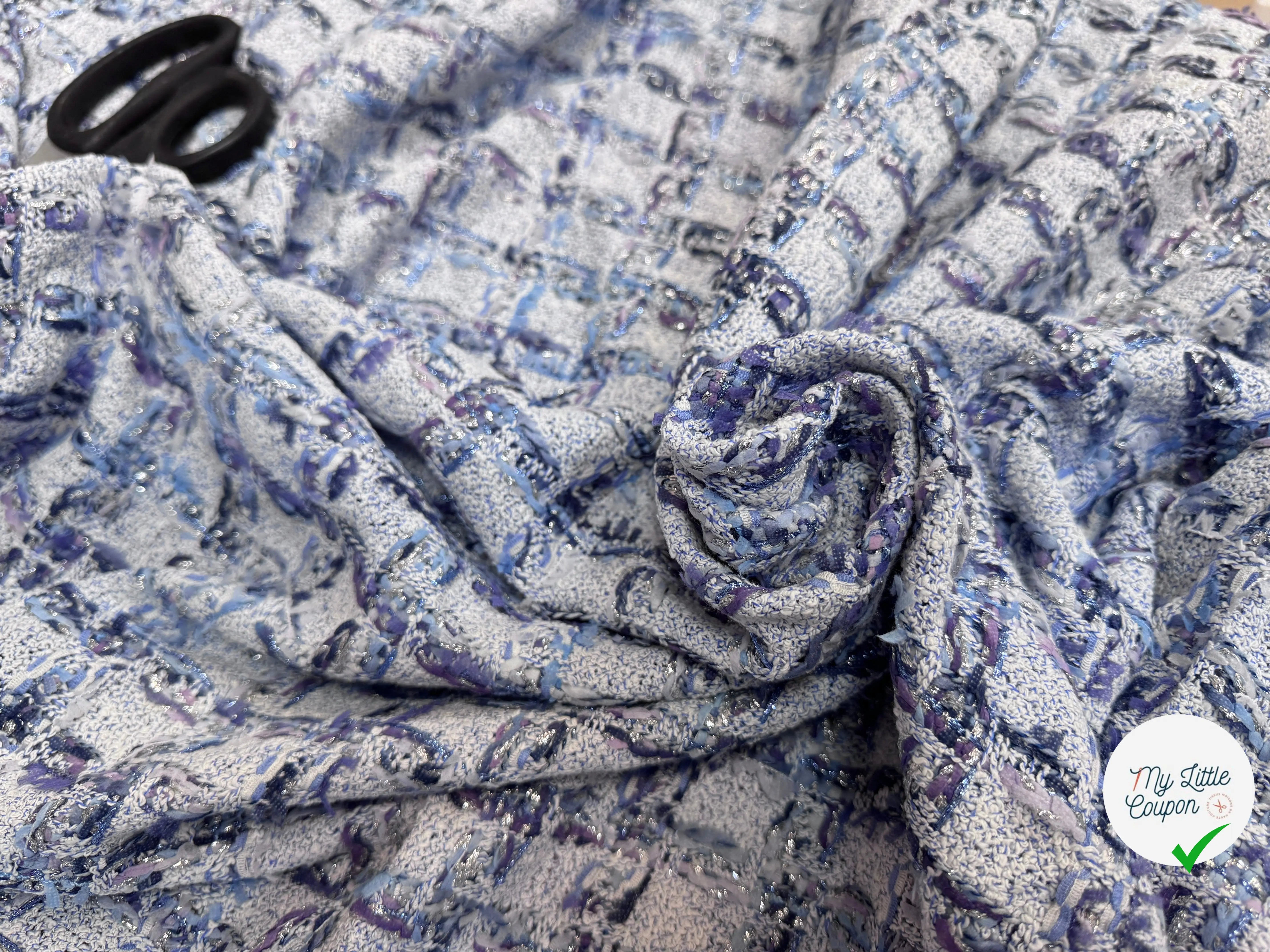 TWEED DE PRESTIGE MADE IN FRANCE CARREAUX AQUA THEME - My Little Coupon