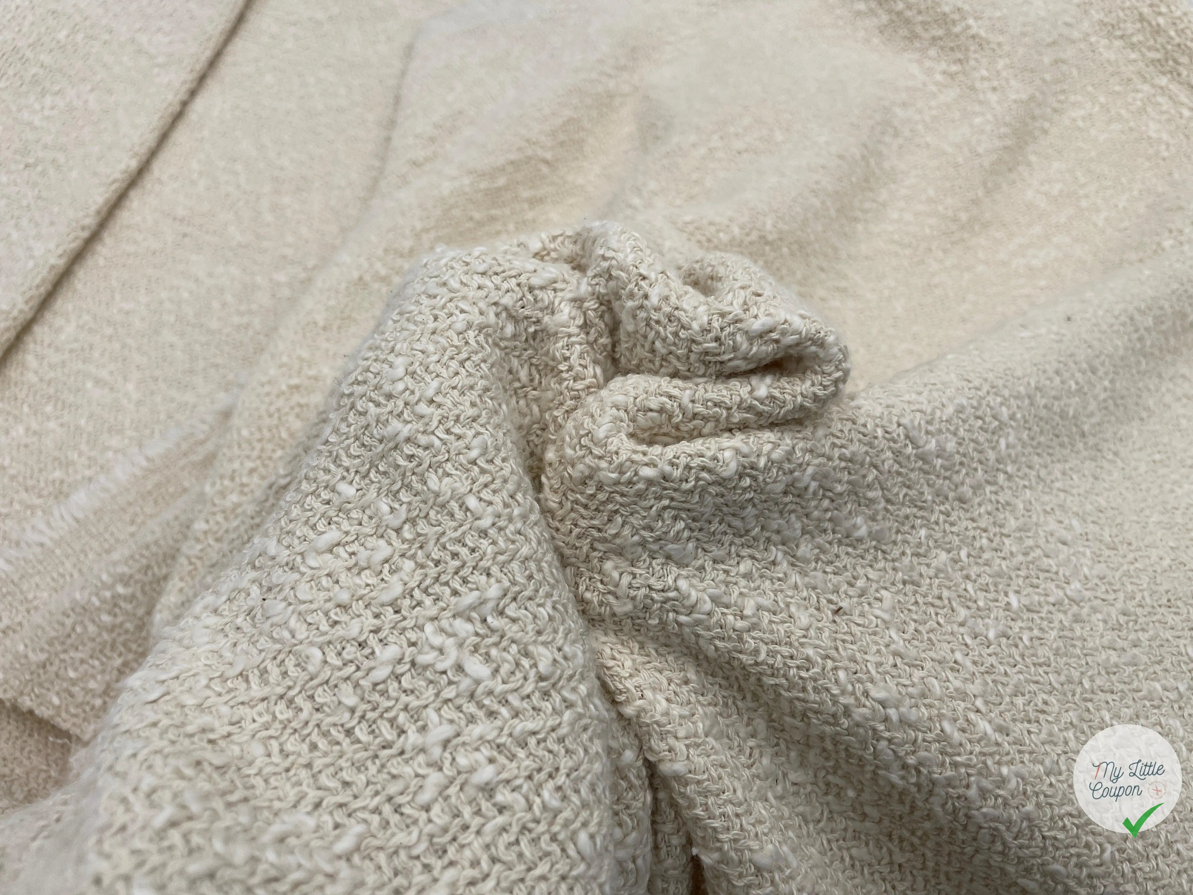 TWEED DE PRINTEMPS IVOIRE - coupon de 3 mètres - My Little Coupon - tissu - coudre