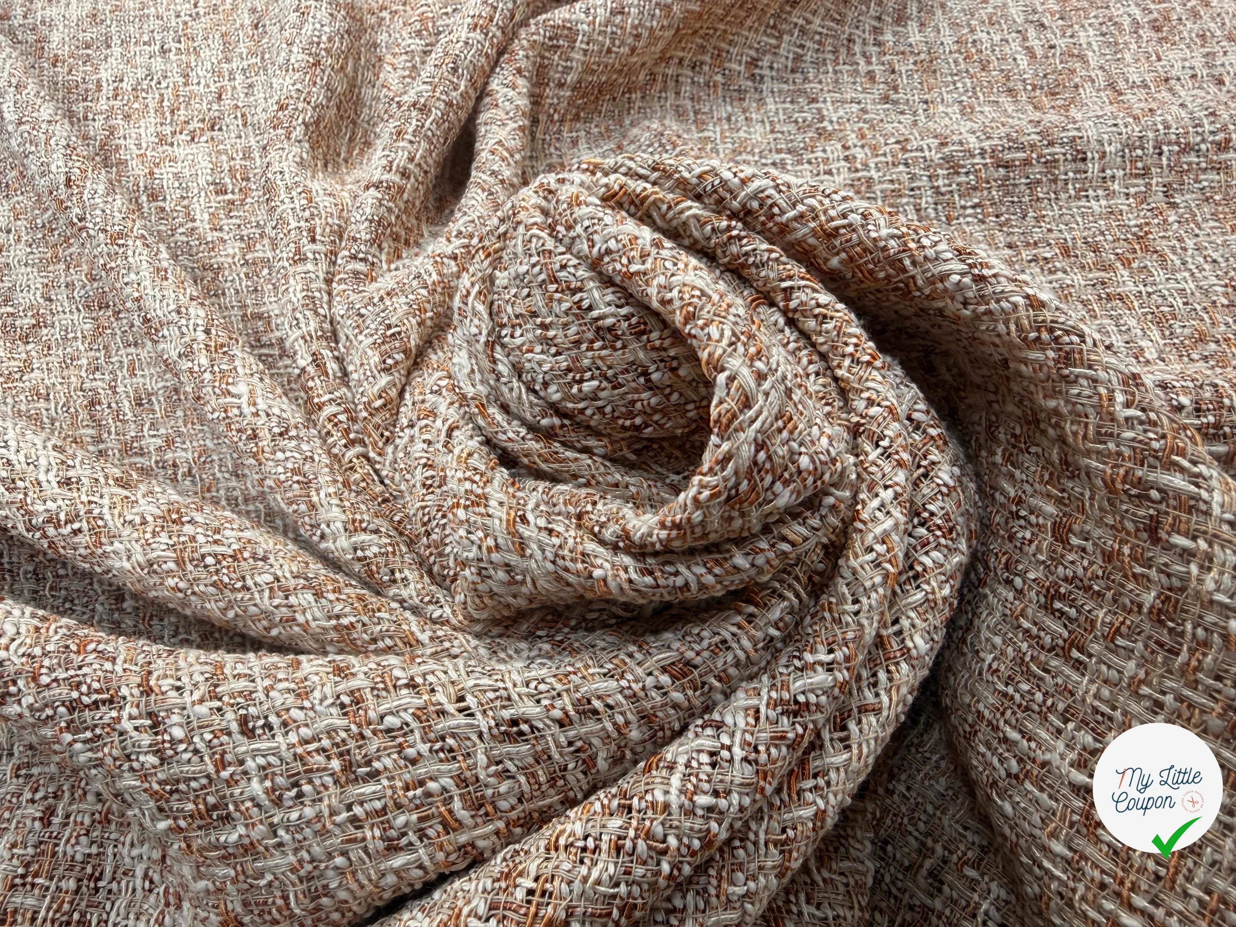 TWEED ÉTÉ COTON VISCOSE MIEL - My Little Coupon