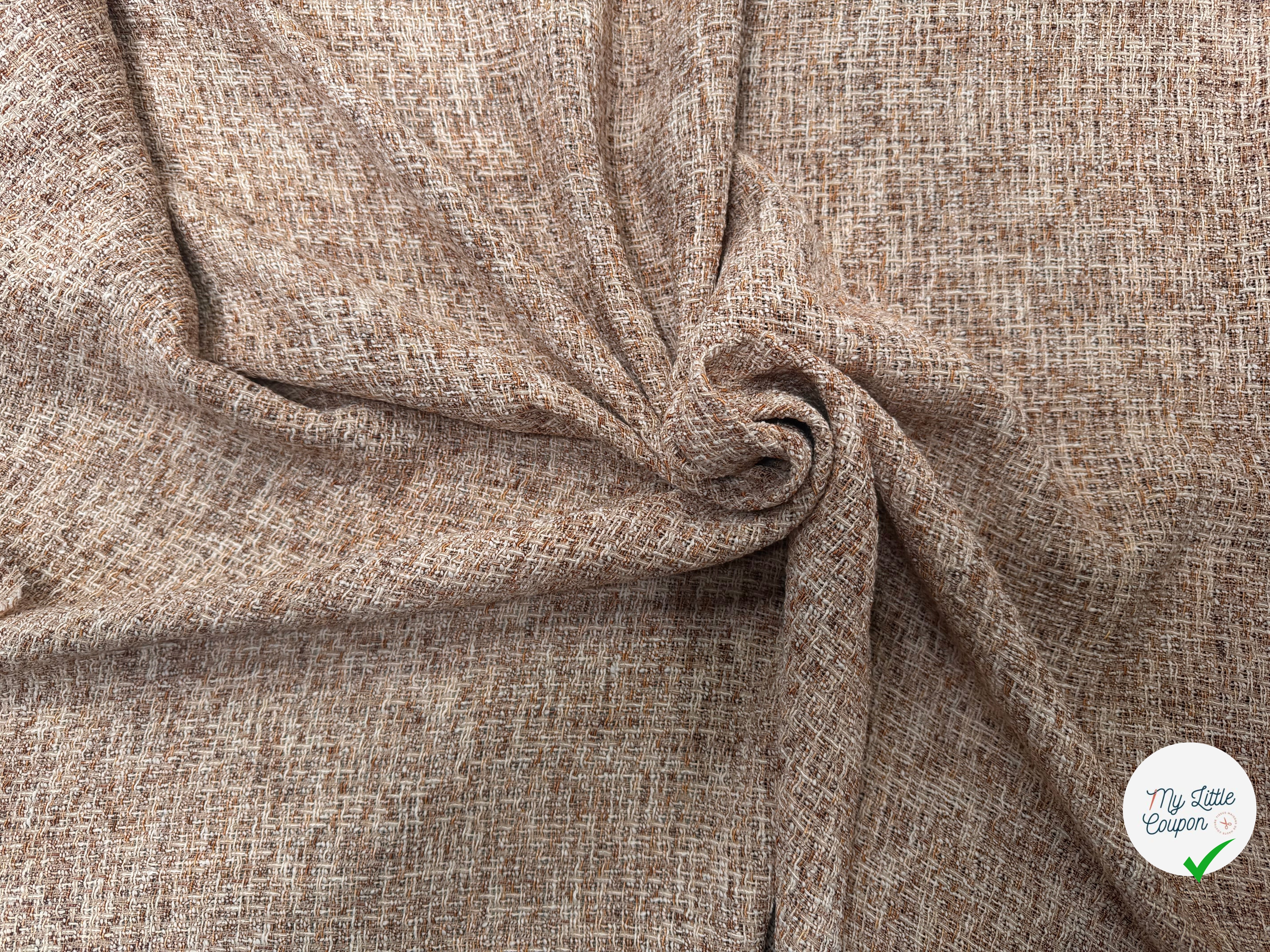TWEED ÉTÉ COTON VISCOSE MIEL - My Little Coupon