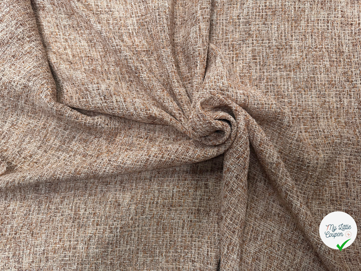 TWEED ÉTÉ COTON VISCOSE MIEL - My Little Coupon