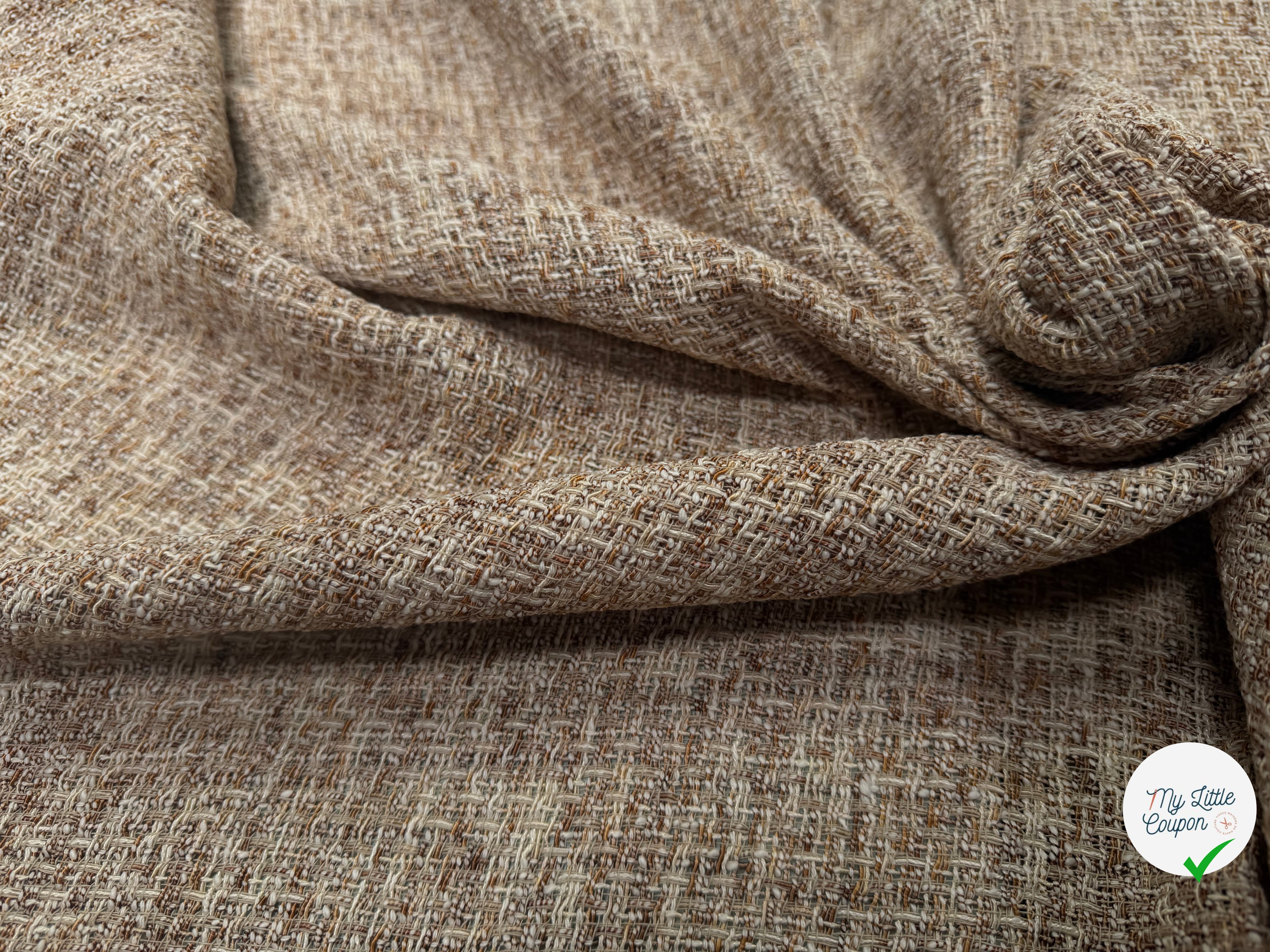 TWEED ÉTÉ COTON VISCOSE MIEL - My Little Coupon