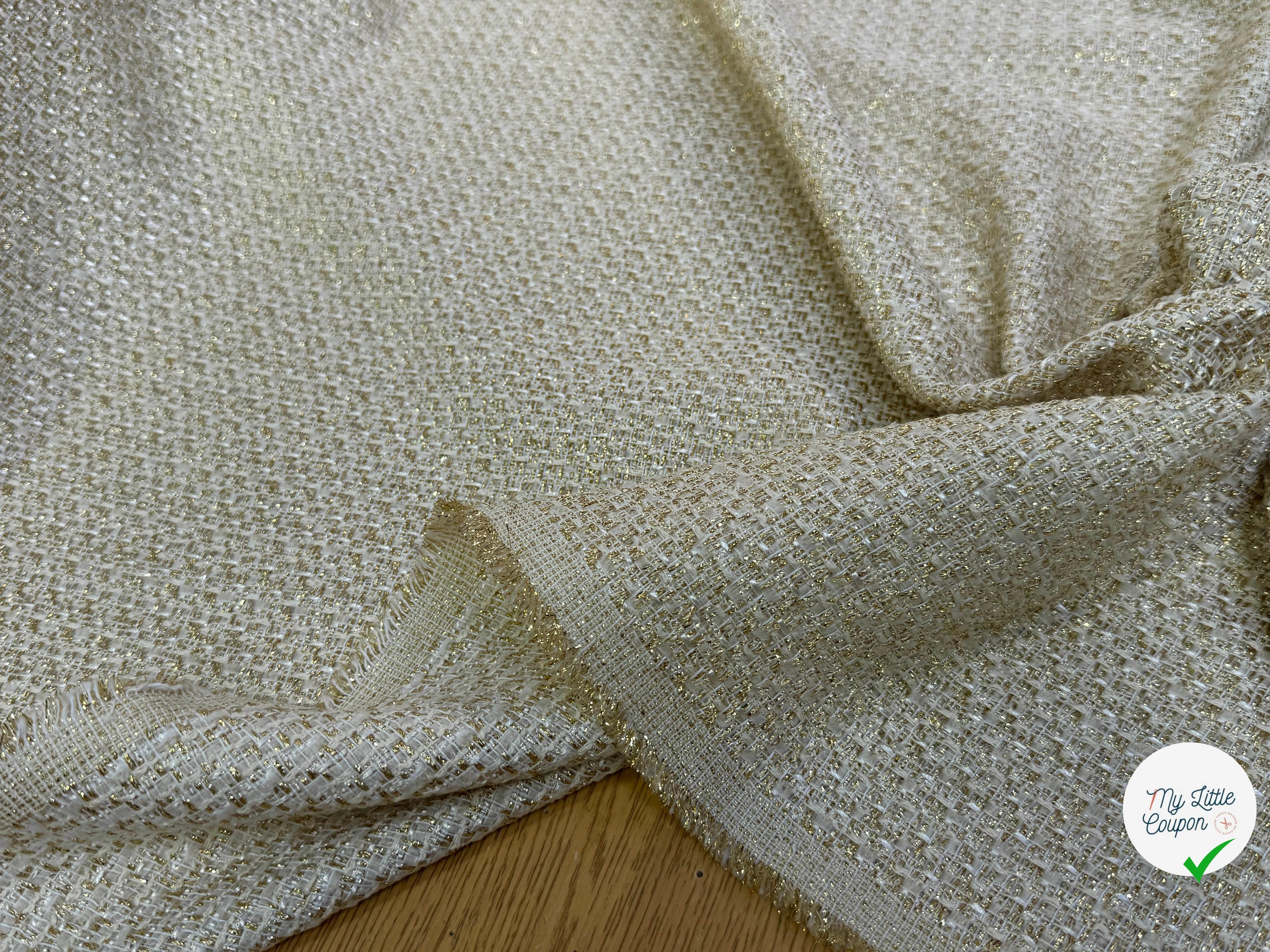 TWEED MI-SAISON 75% COTON VANILLE - My Little Coupon