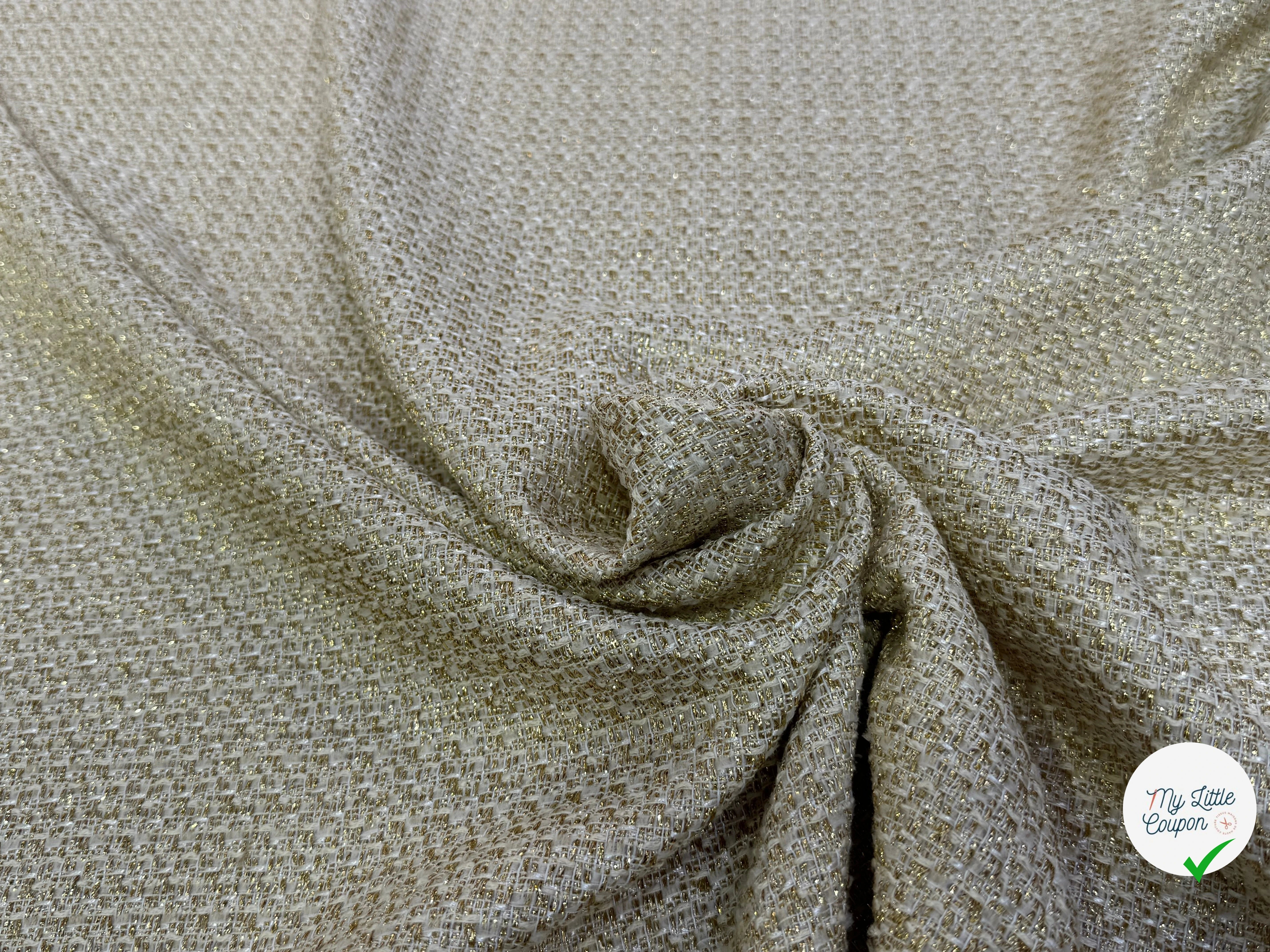 TWEED MI-SAISON 75% COTON VANILLE - My Little Coupon