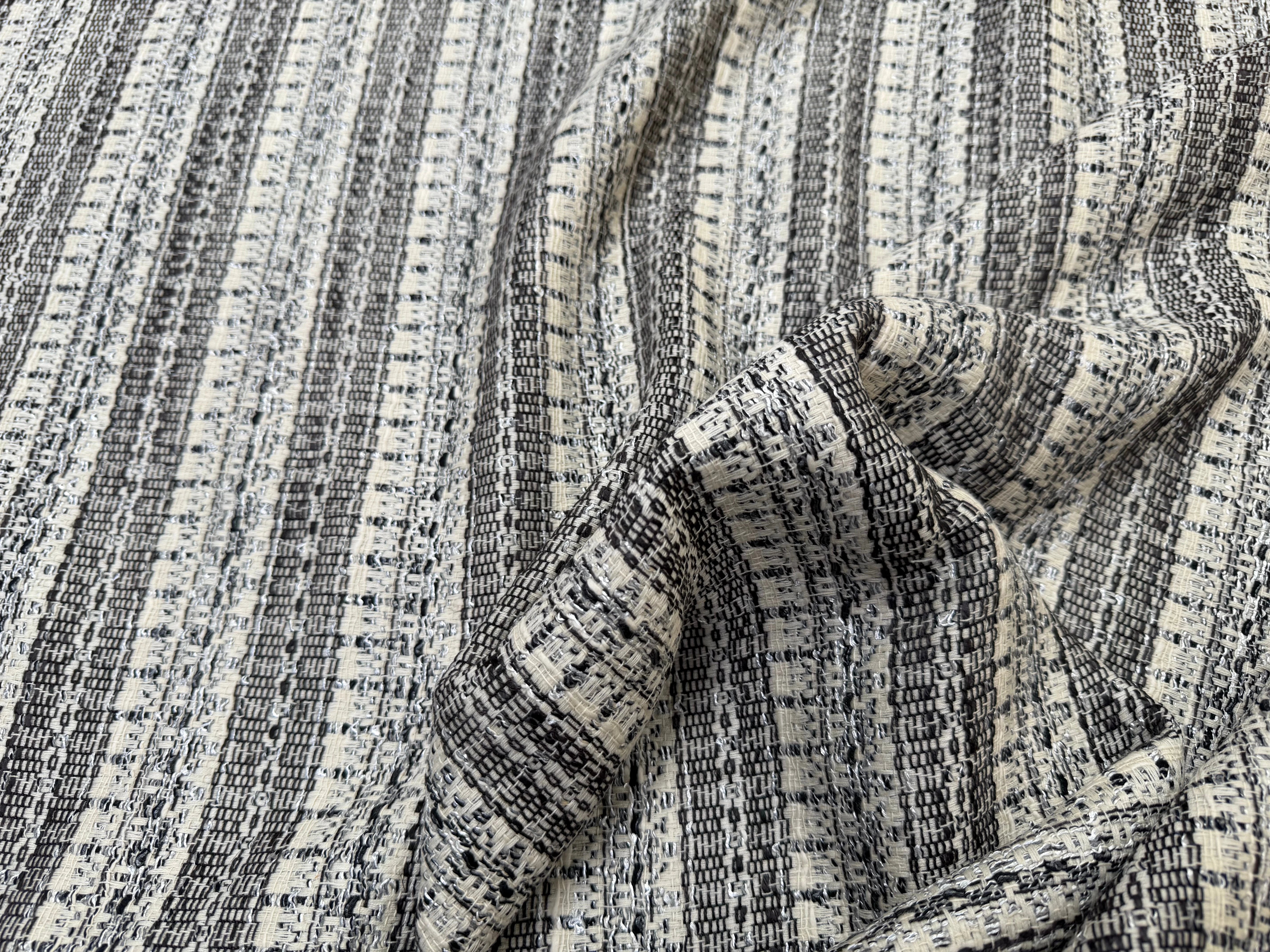 TWEED MI SAISON CHIC BLANC CASSÉ ARGENT - My Little Coupon