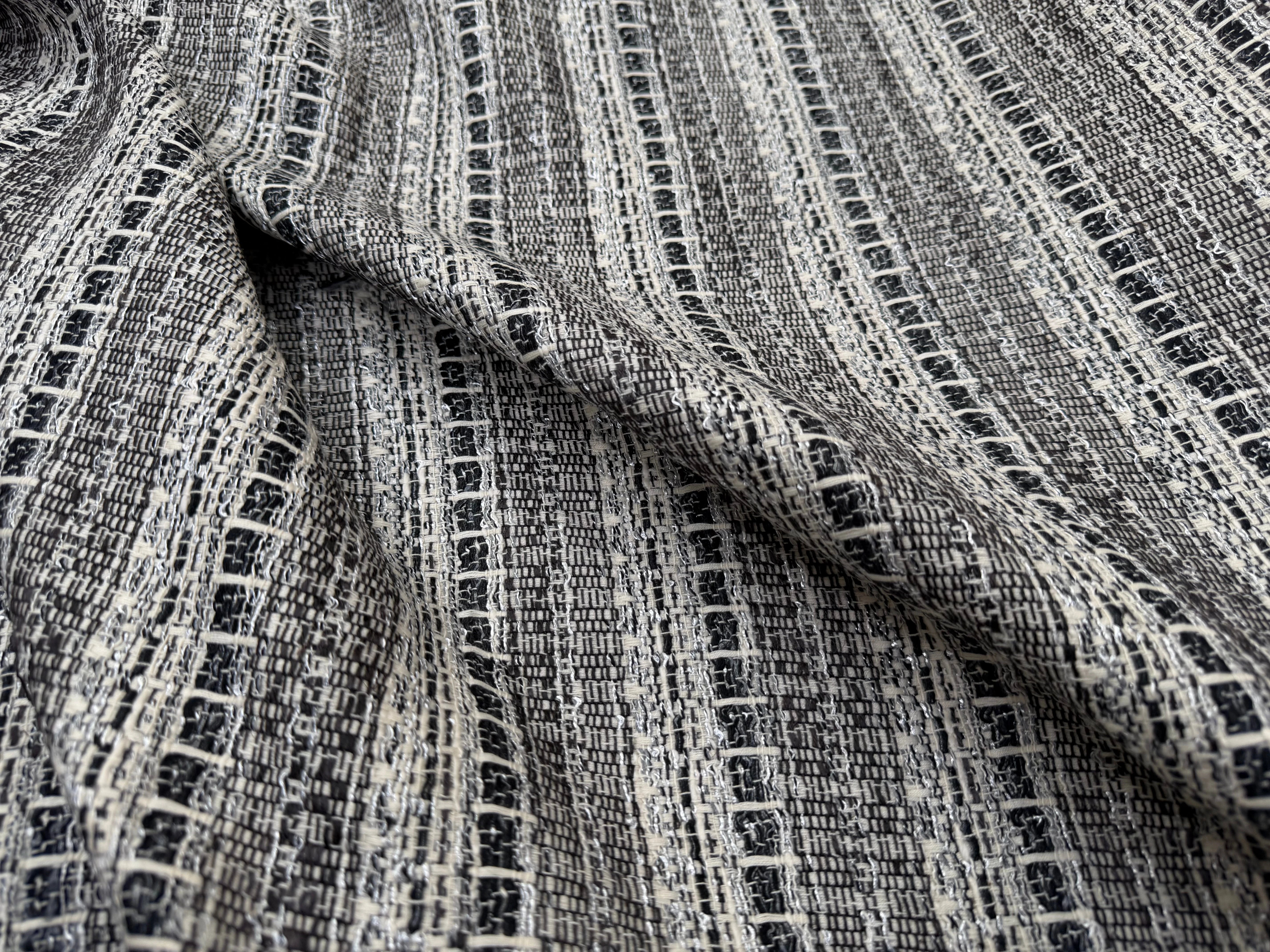 TWEED MI SAISON CHIC BLANC CASSÉ ARGENT - My Little Coupon