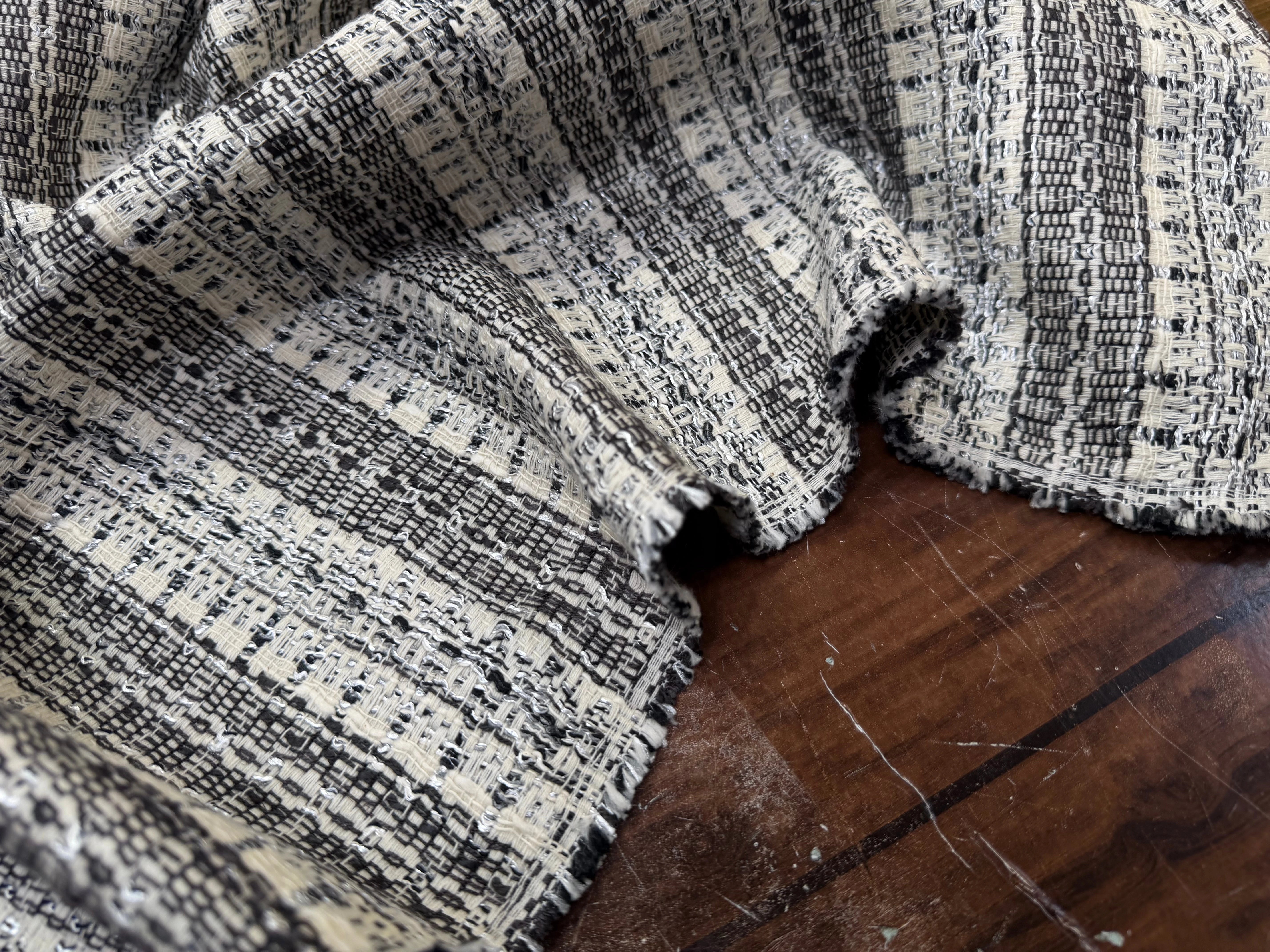 TWEED MI SAISON CHIC BLANC CASSÉ ARGENT - My Little Coupon