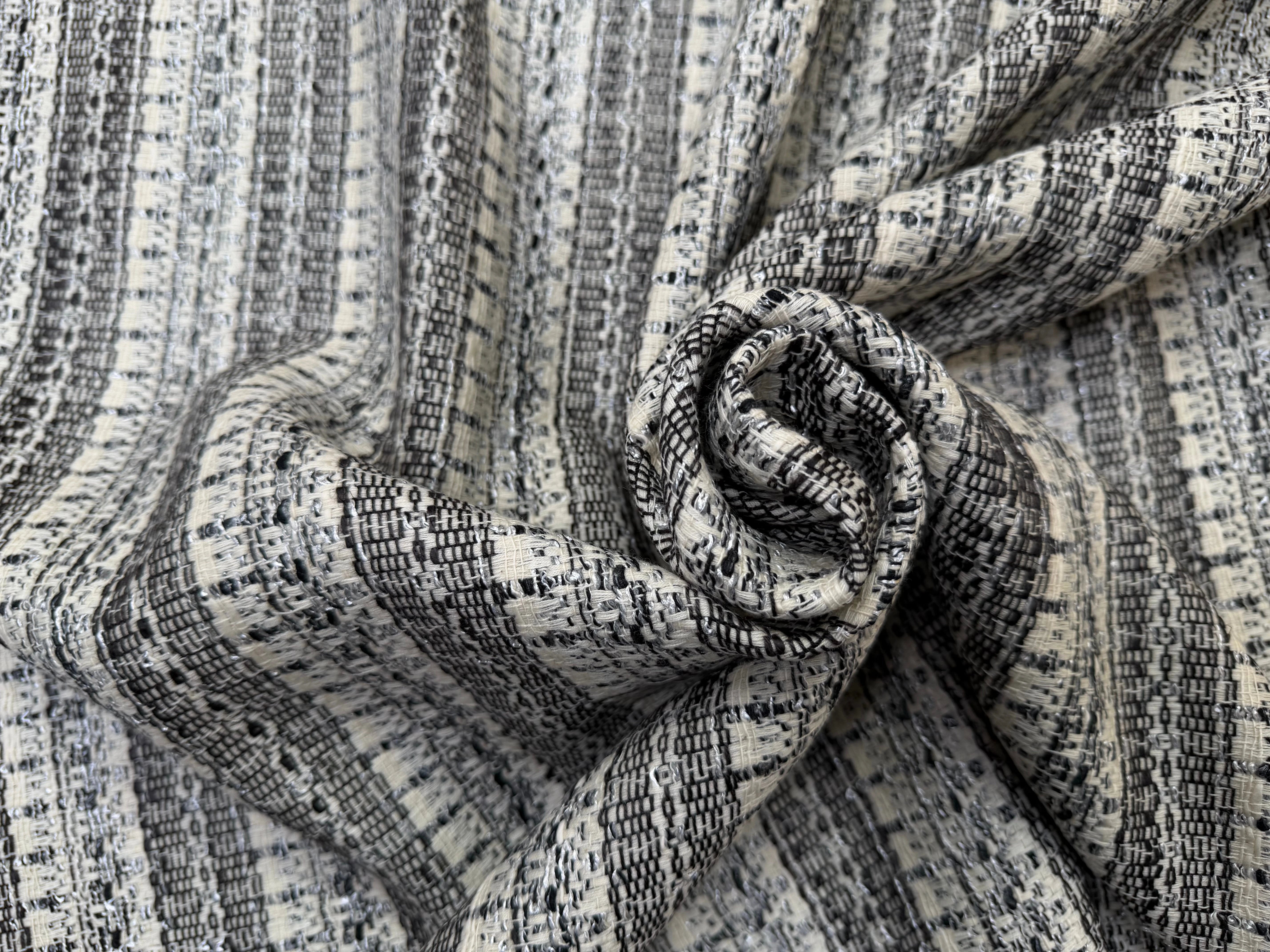TWEED MI SAISON CHIC BLANC CASSÉ ARGENT - My Little Coupon