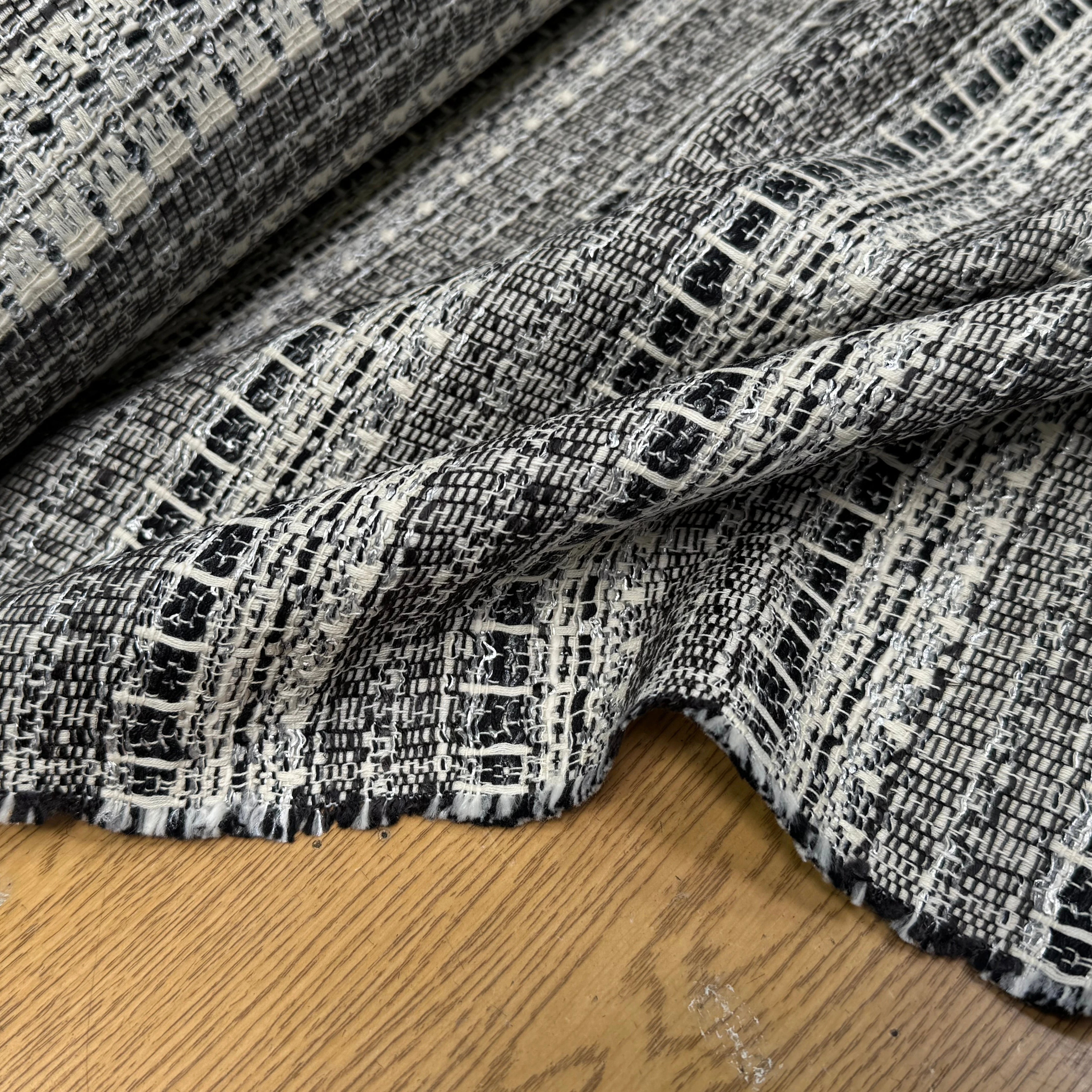 TWEED MI SAISON CHIC BLANC CASSÉ ET NOIR - My Little Coupon