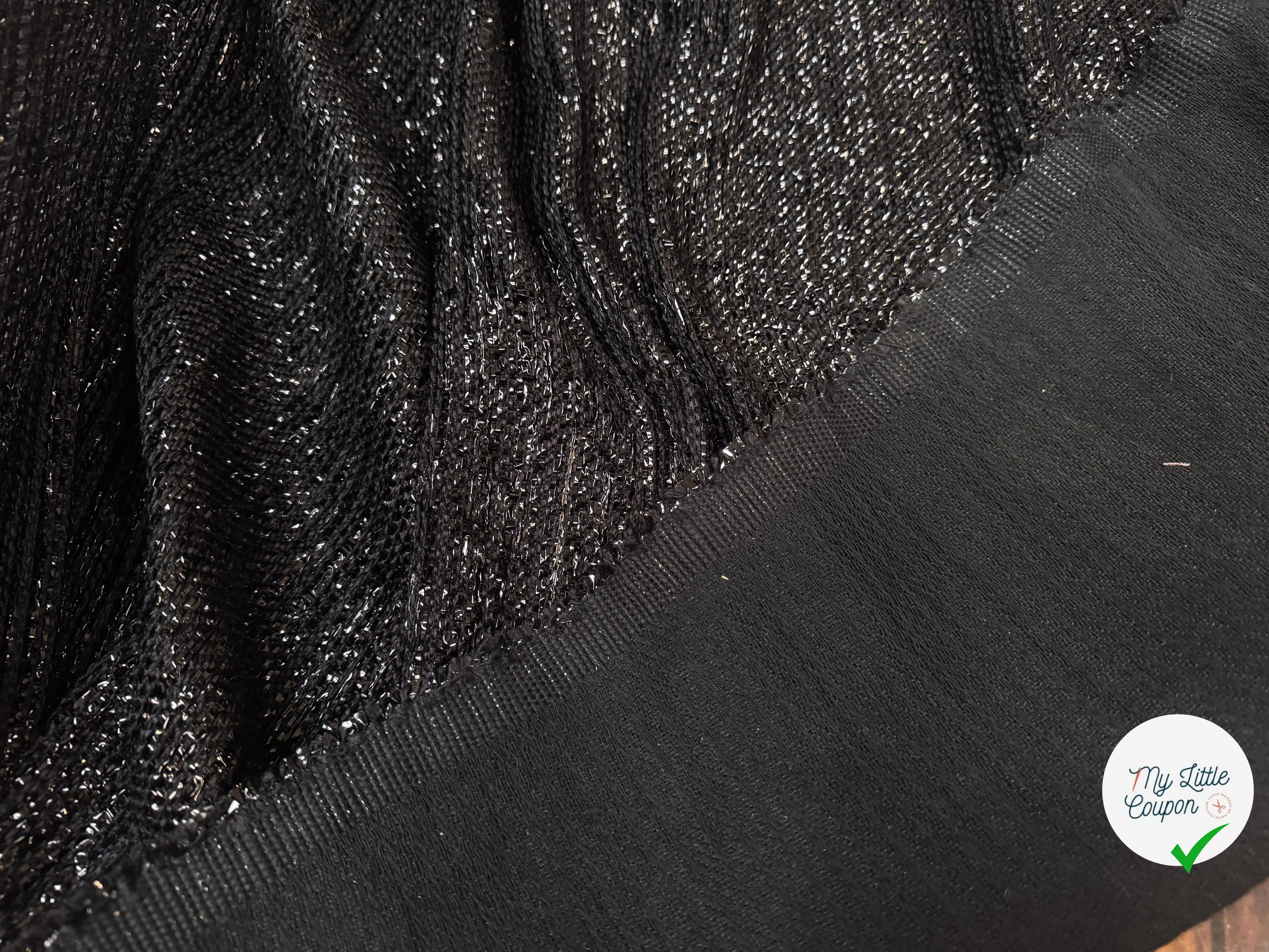 TWEED PAILLETÉ FESTIF NOIR - My Little Coupon