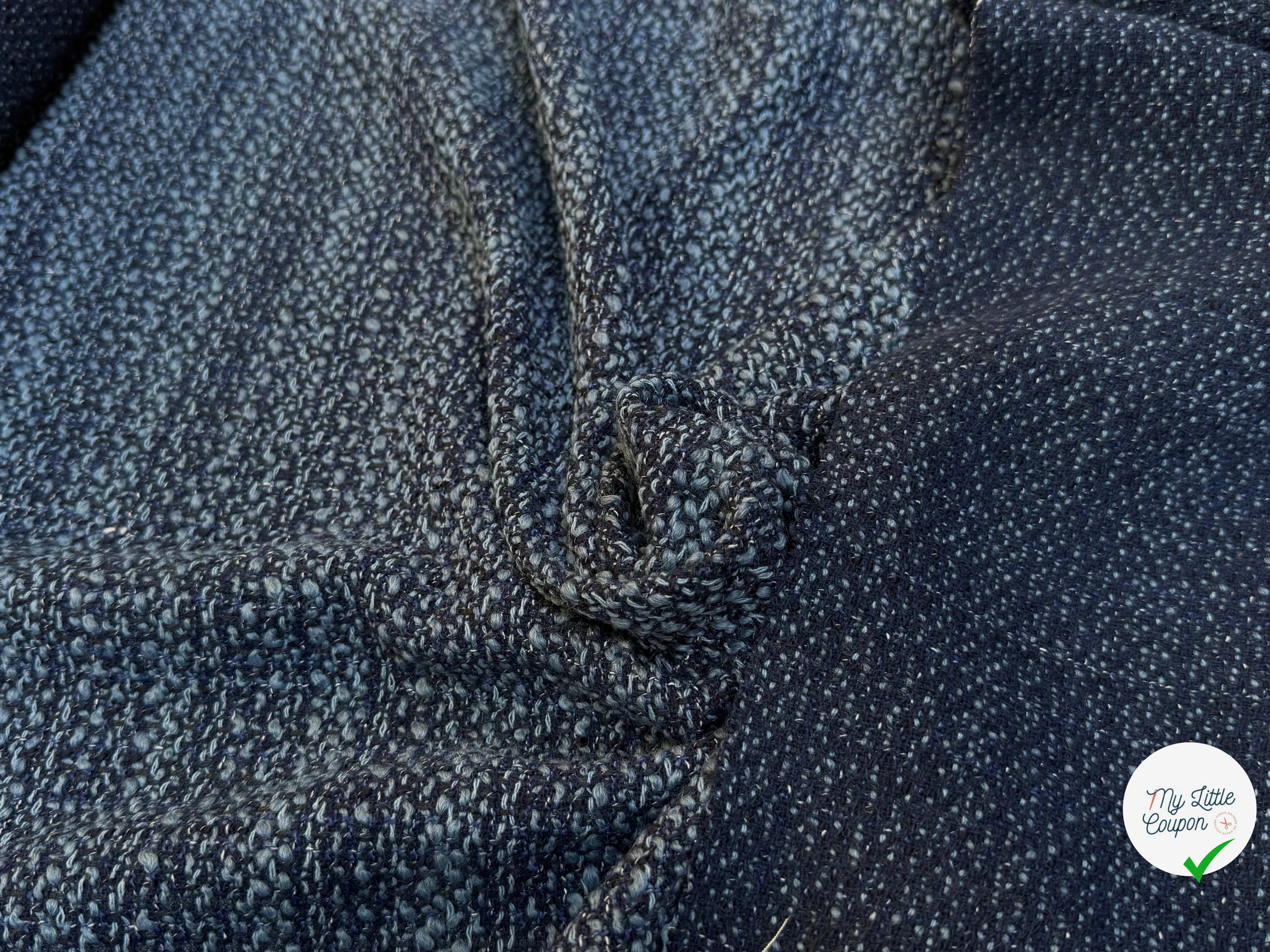 TWEED POLYLAINE CHINÉ BLEU CHIC - My Little Coupon
