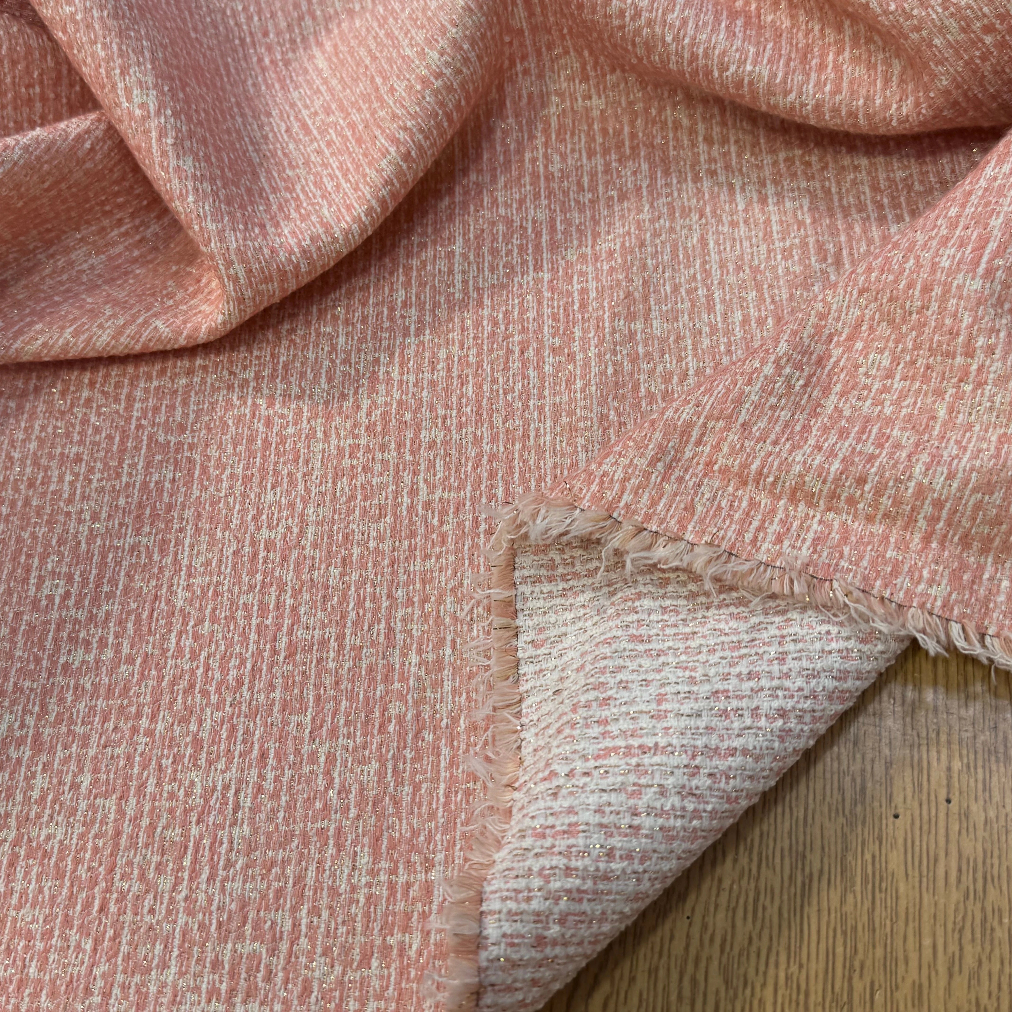 TWEED PRESTIGE 59% COTON ROSE PEACH - My Little Coupon