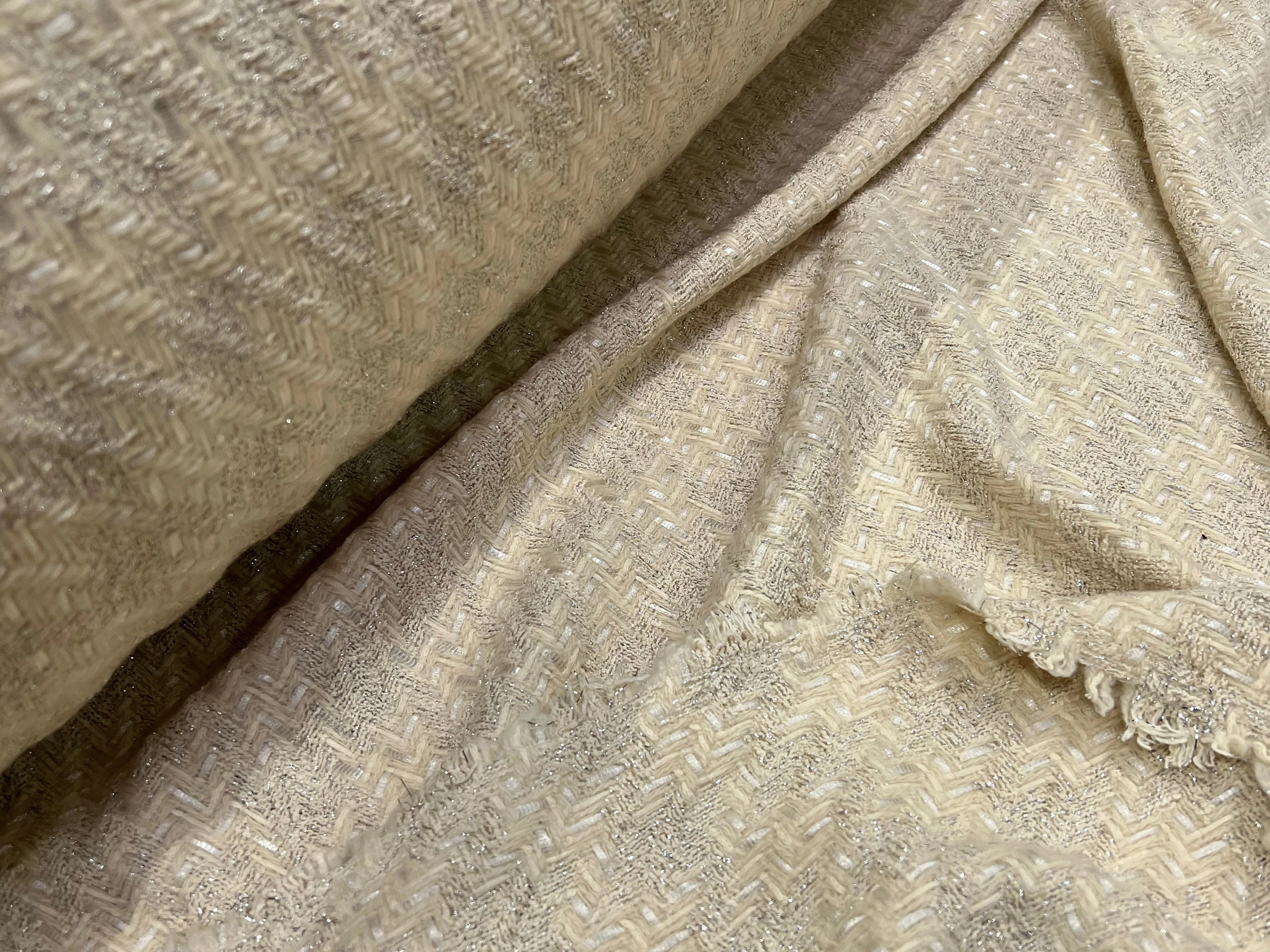 TWEED PRESTIGE JAUNE VANILLE 90% COTON - My Little Coupon