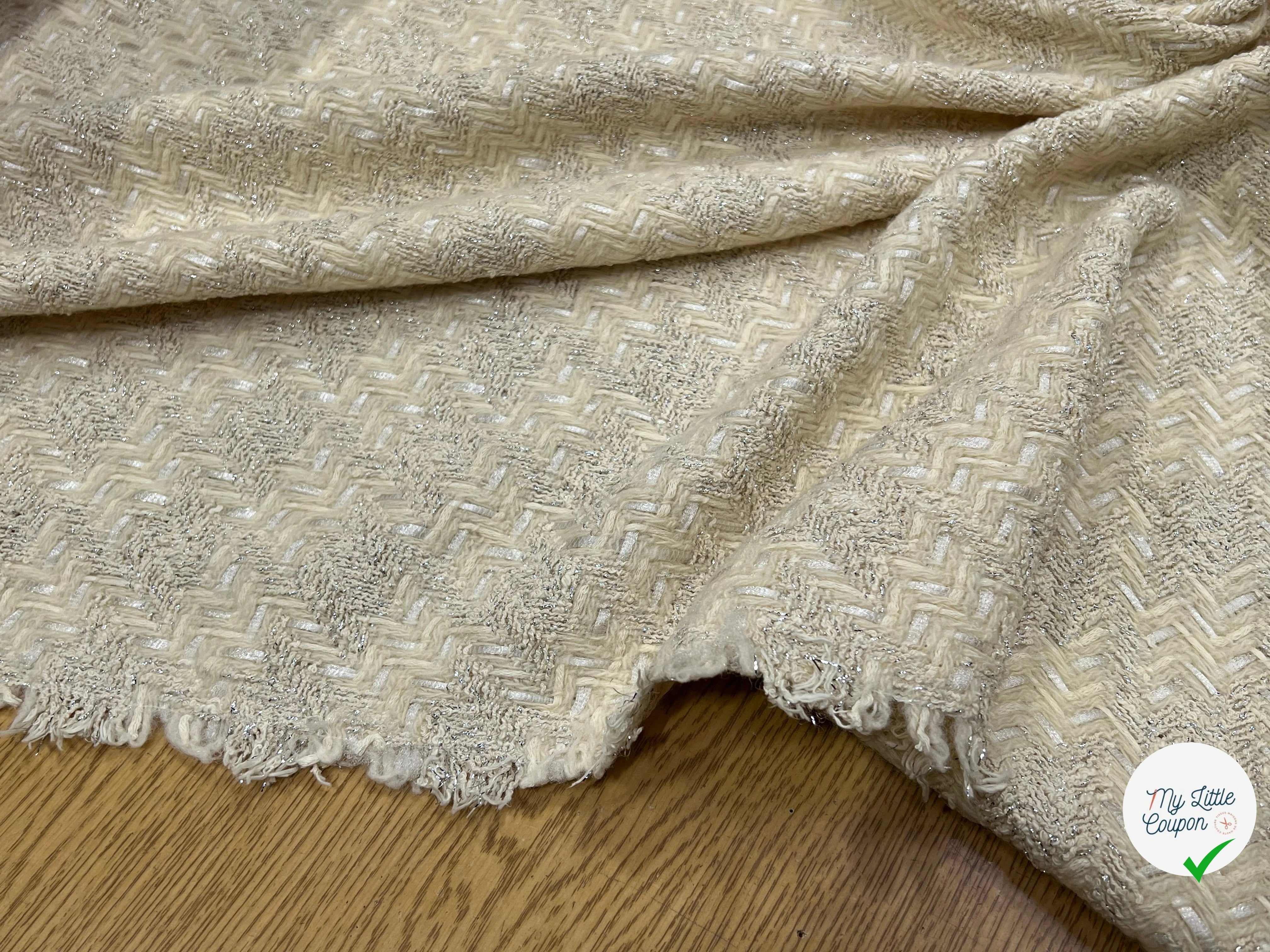 TWEED PRESTIGE JAUNE VANILLE 90% COTON - My Little Coupon