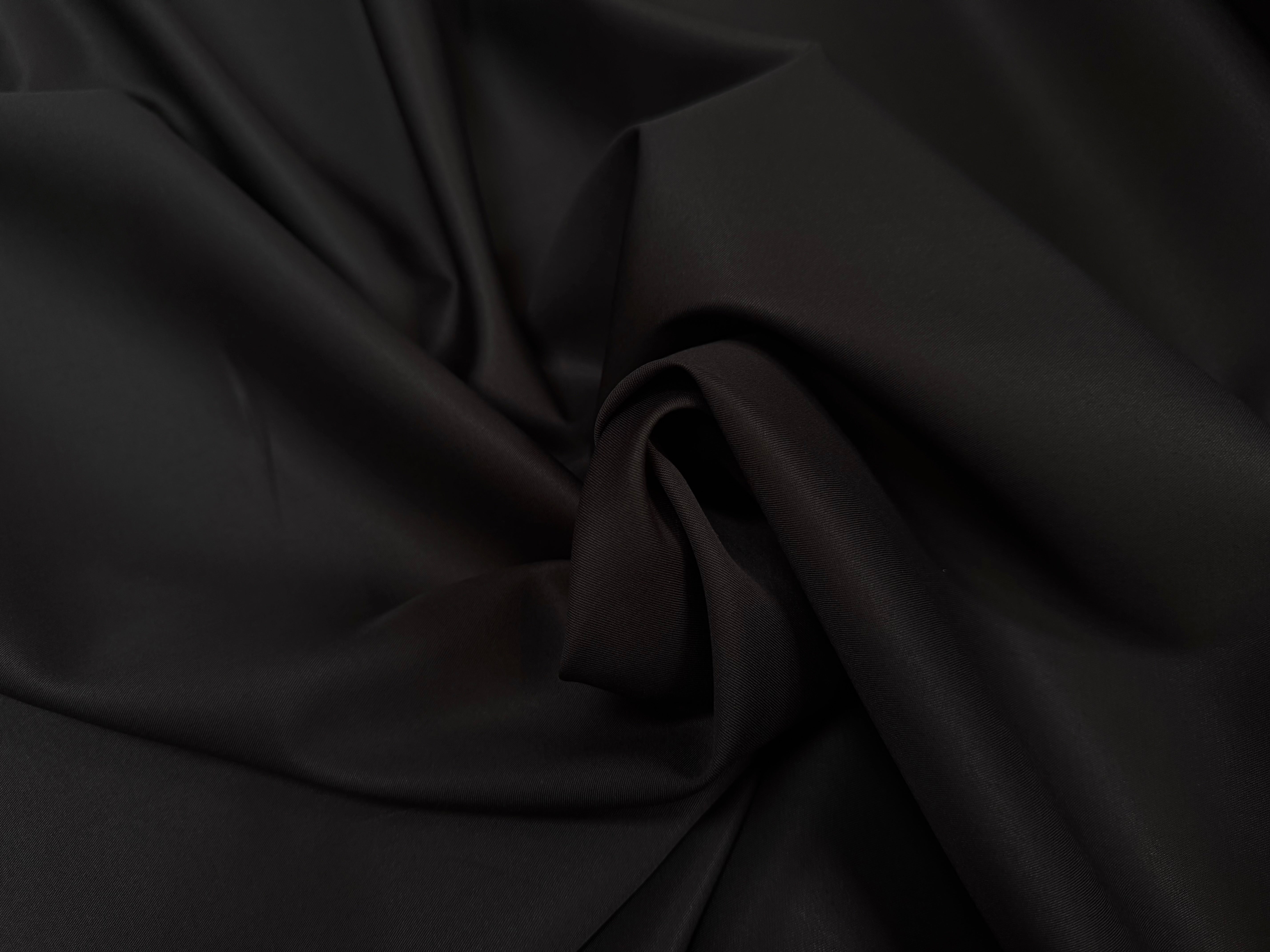 TWILL COTON PEIGNÉE NOIR LOMBARDIA PASTORELLI - My Little Coupon