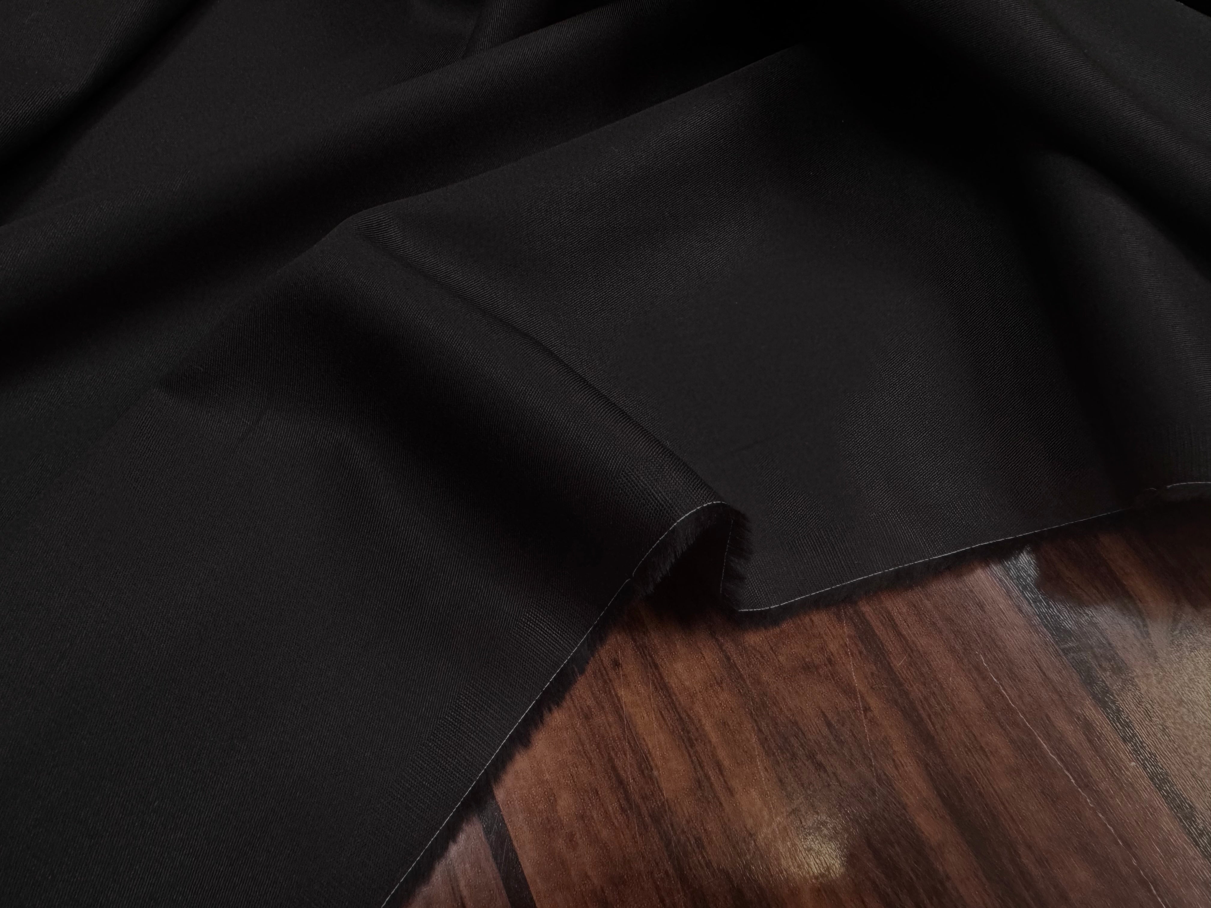 TWILL COTON PEIGNÉE NOIR LOMBARDIA PASTORELLI - My Little Coupon