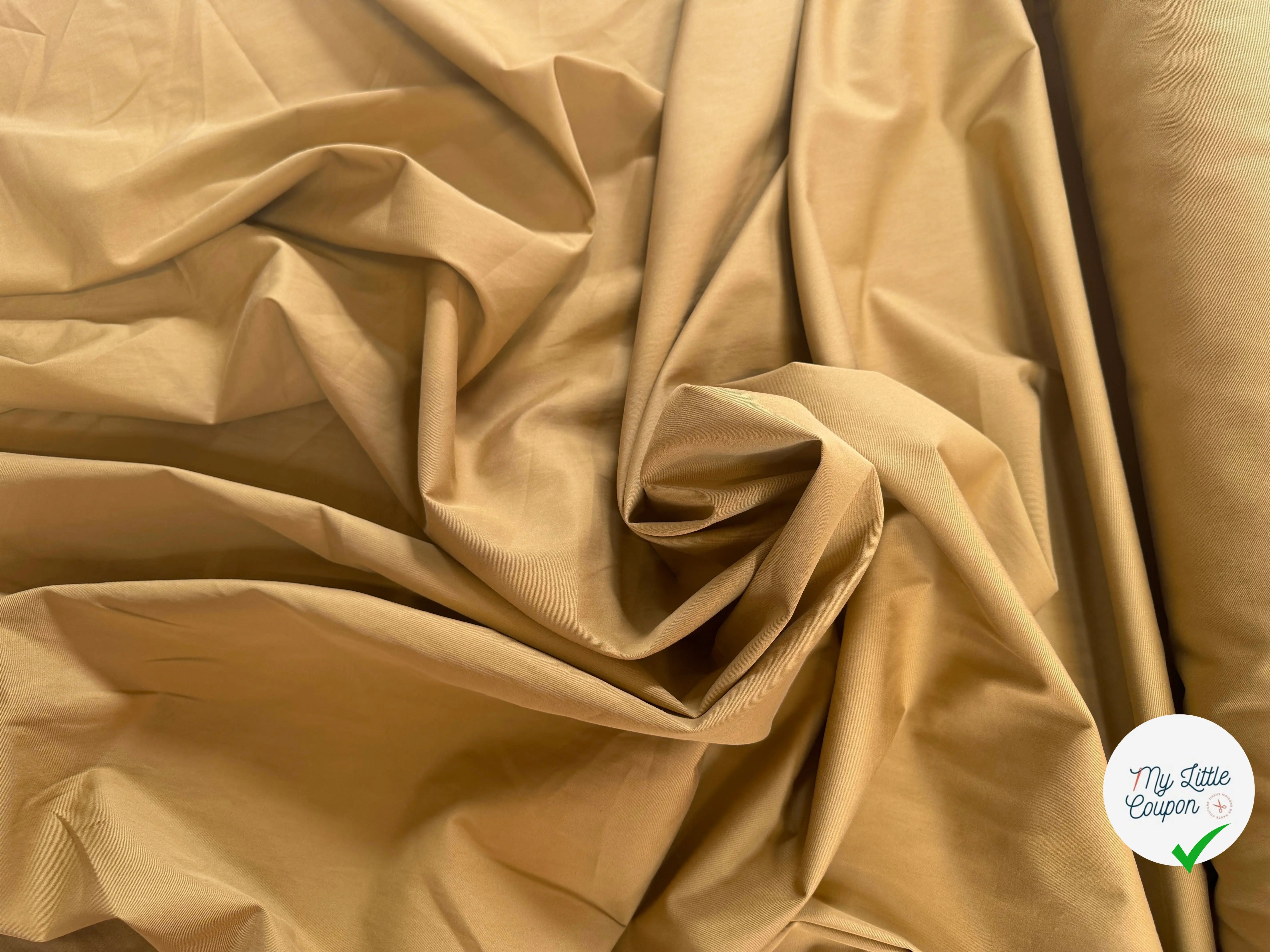 TWILL DE COTON KAKI JAUNE ELEGANT - My Little Coupon
