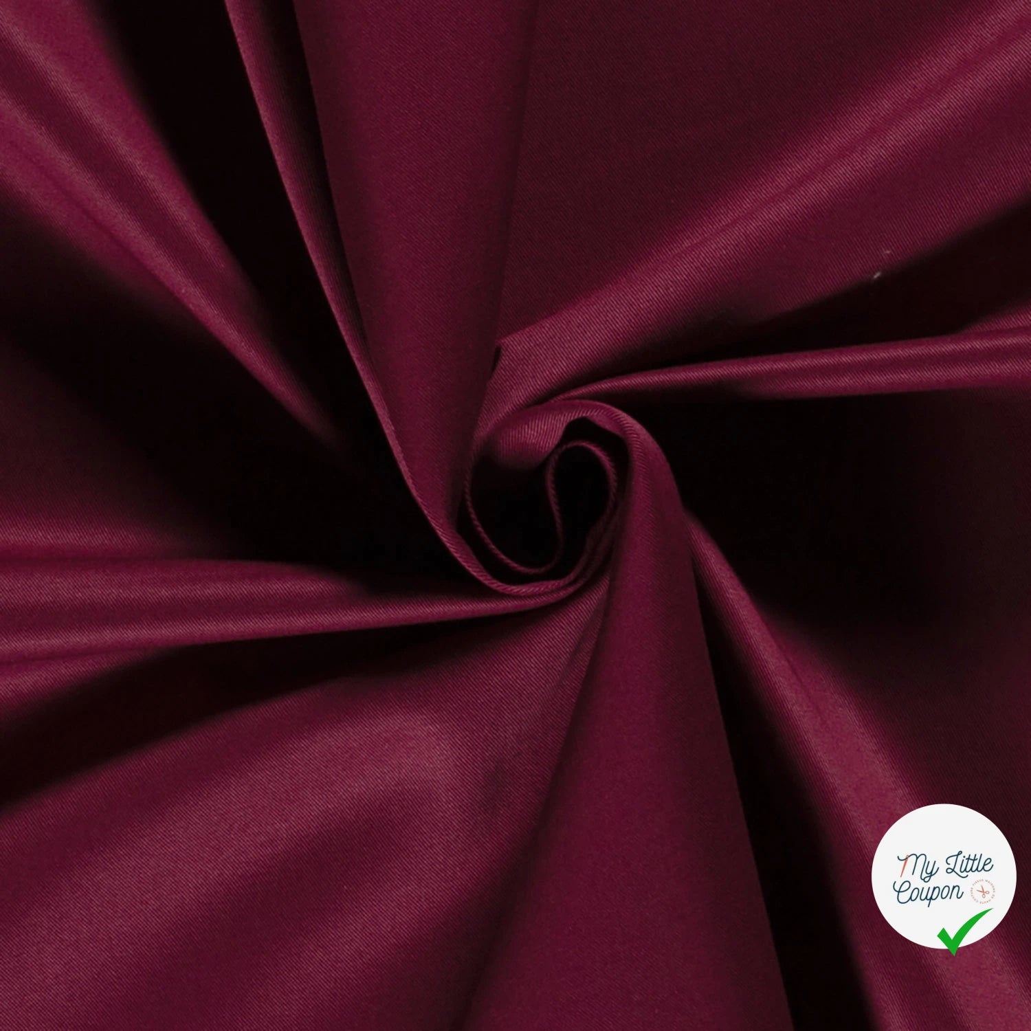 Twill de coton lavé bordeaux