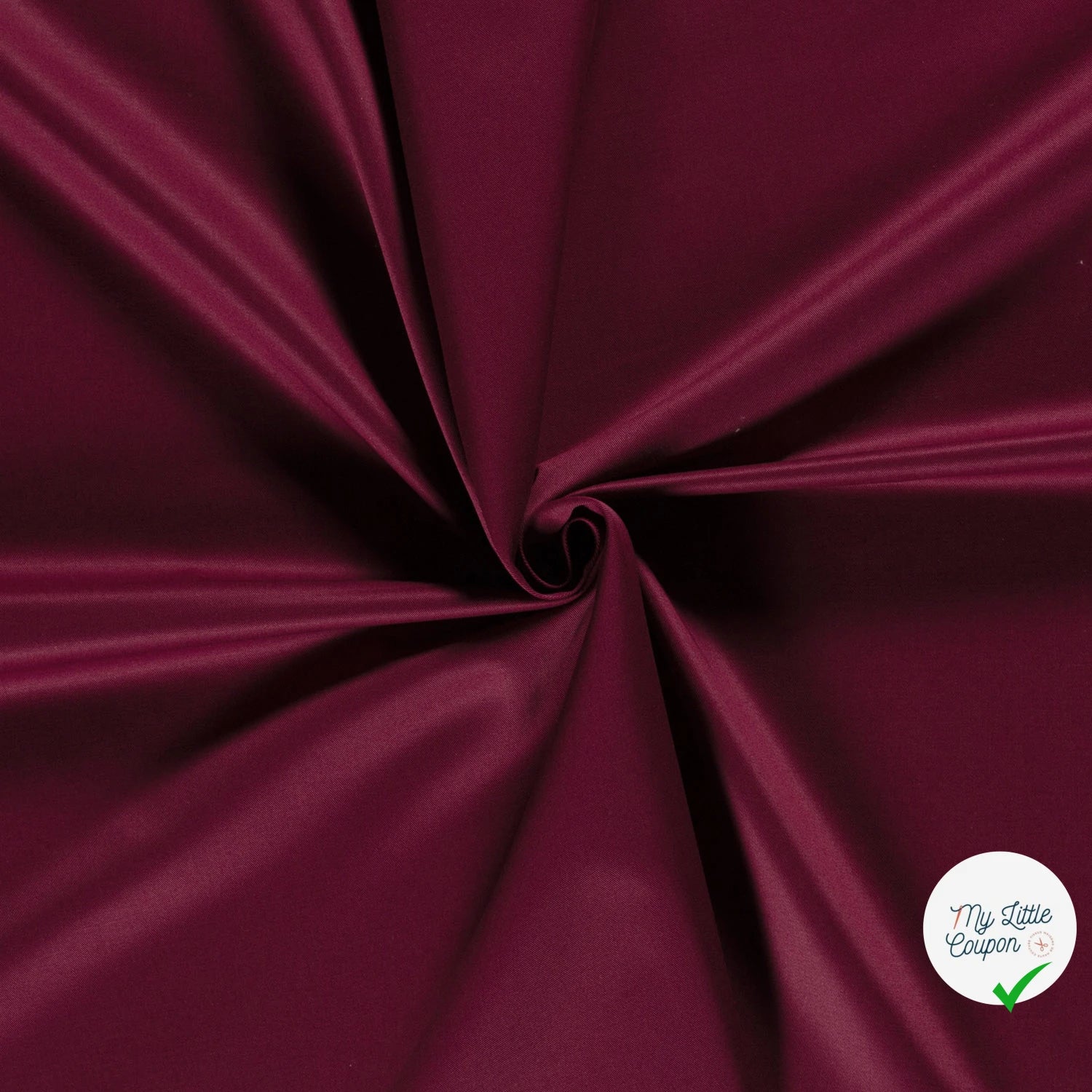TWILL DE COTON LAVÉ BORDEAUX - My Little Coupon