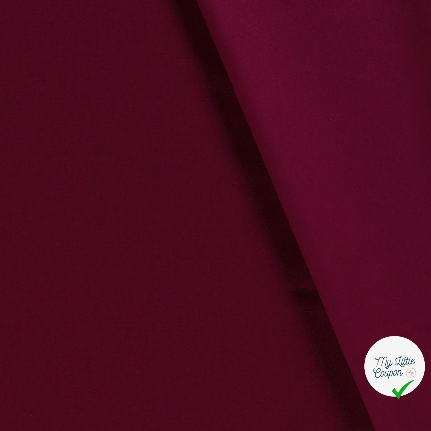 TWILL DE COTON LAVÉ BORDEAUX - My Little Coupon