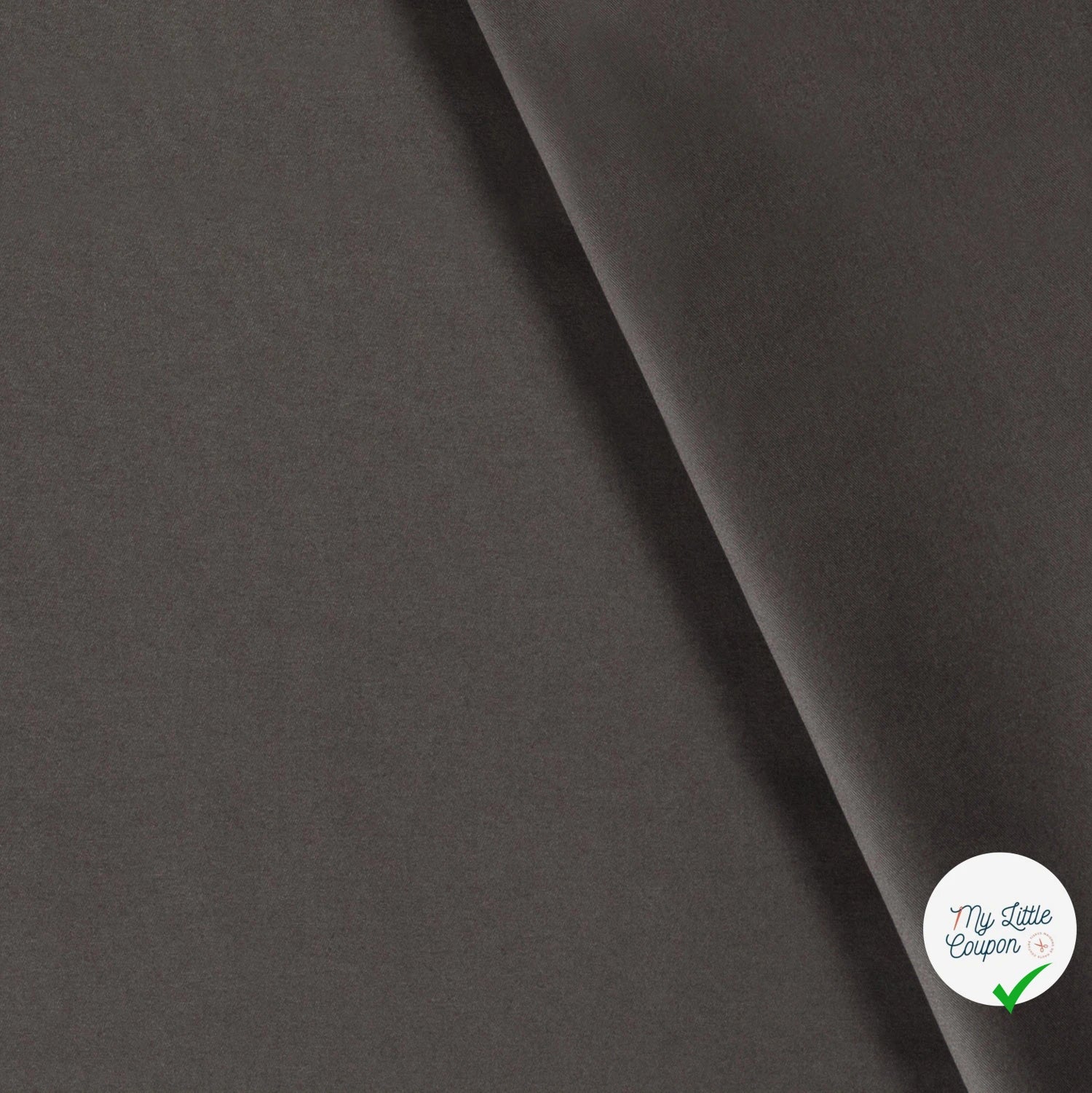 TWILL DE COTON LAVÉ GRIS FONCÉ - My Little Coupon