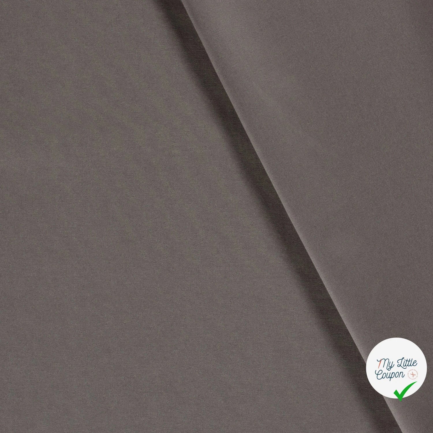 TWILL DE COTON LAVÉ GRIS TAUPE - My Little Coupon