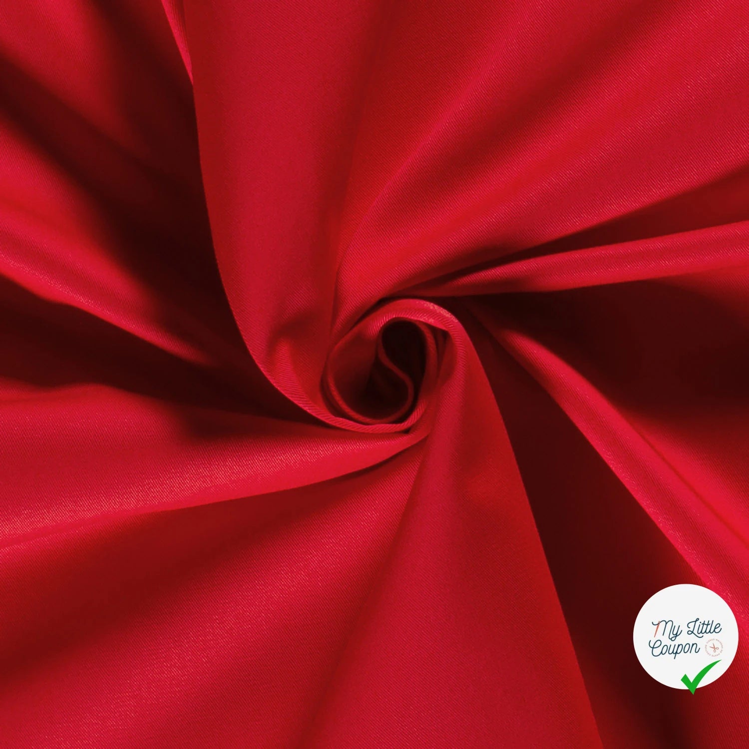 Twill de coton lavé rouge