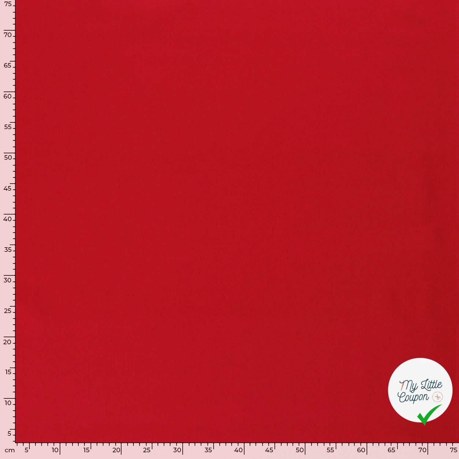 TWILL DE COTON LAVÉ ROUGE - My Little Coupon