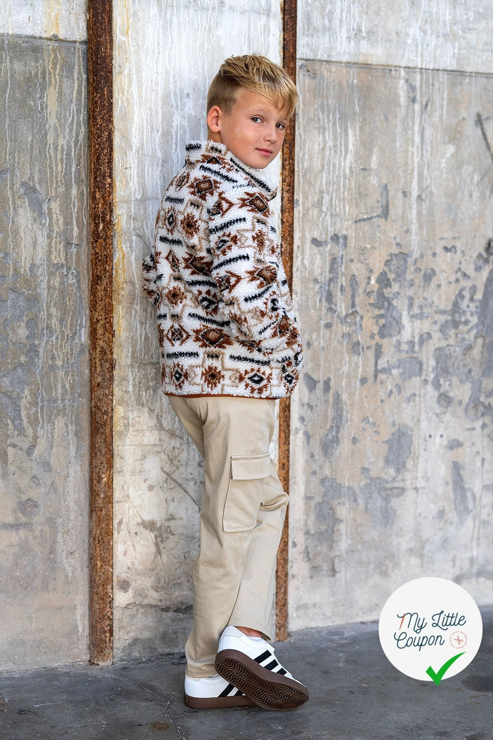 TWILL DE COTON STRETCH LAVÉ BELLE TENUE BEIGE CLAIR - My Little Coupon