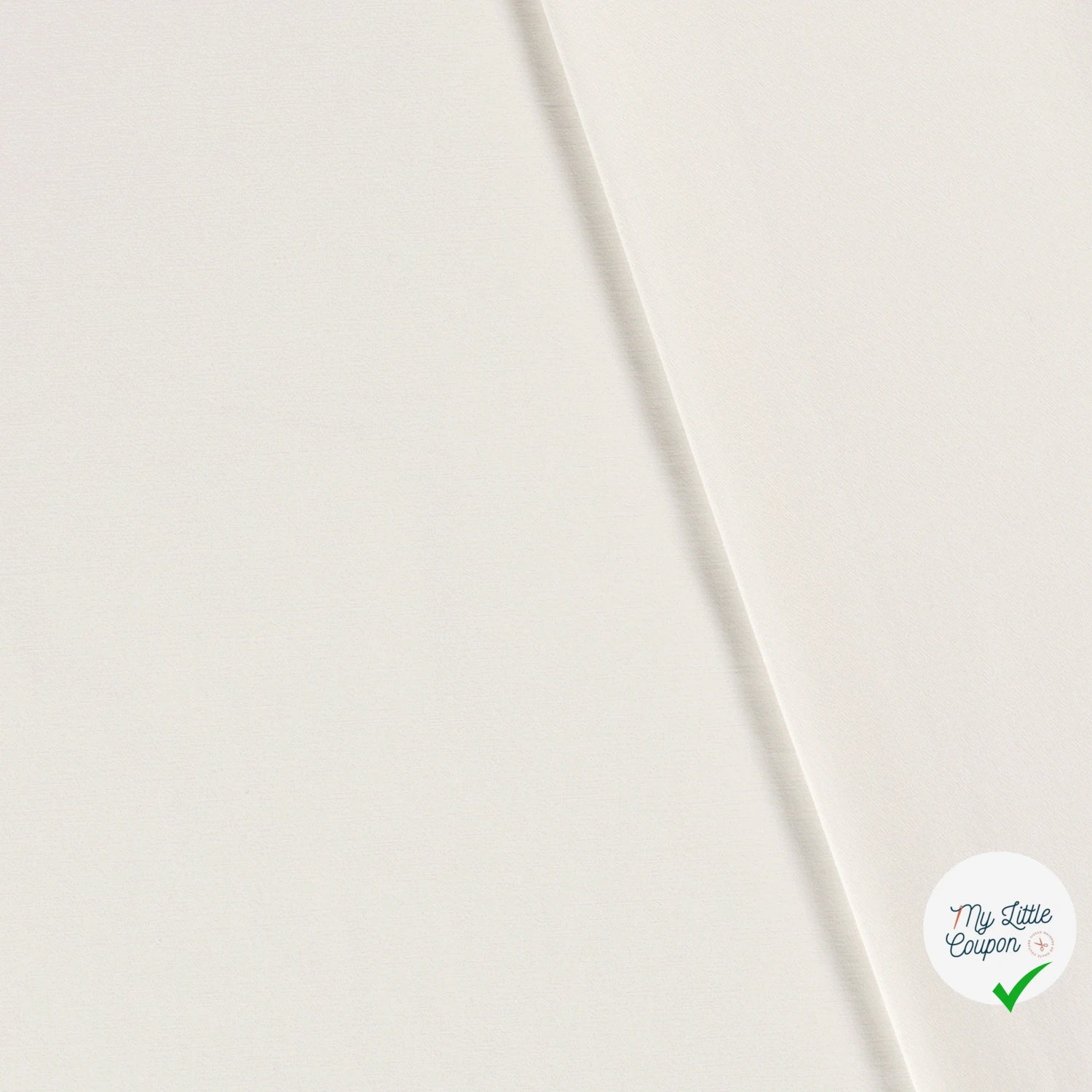 TWILL DE COTON STRETCH LAVÉ BLANC CASSÉ - My Little Coupon