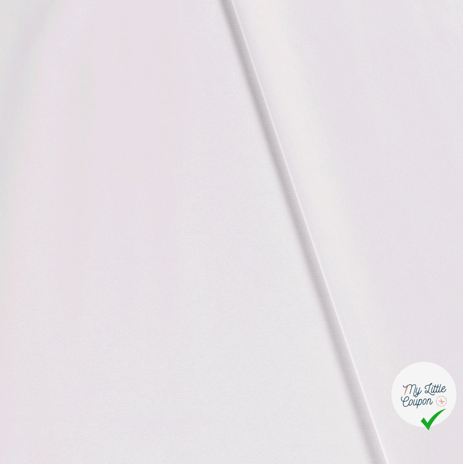 TWILL DE COTON STRETCH LAVÉ BLANC OPTIQUE - My Little Coupon