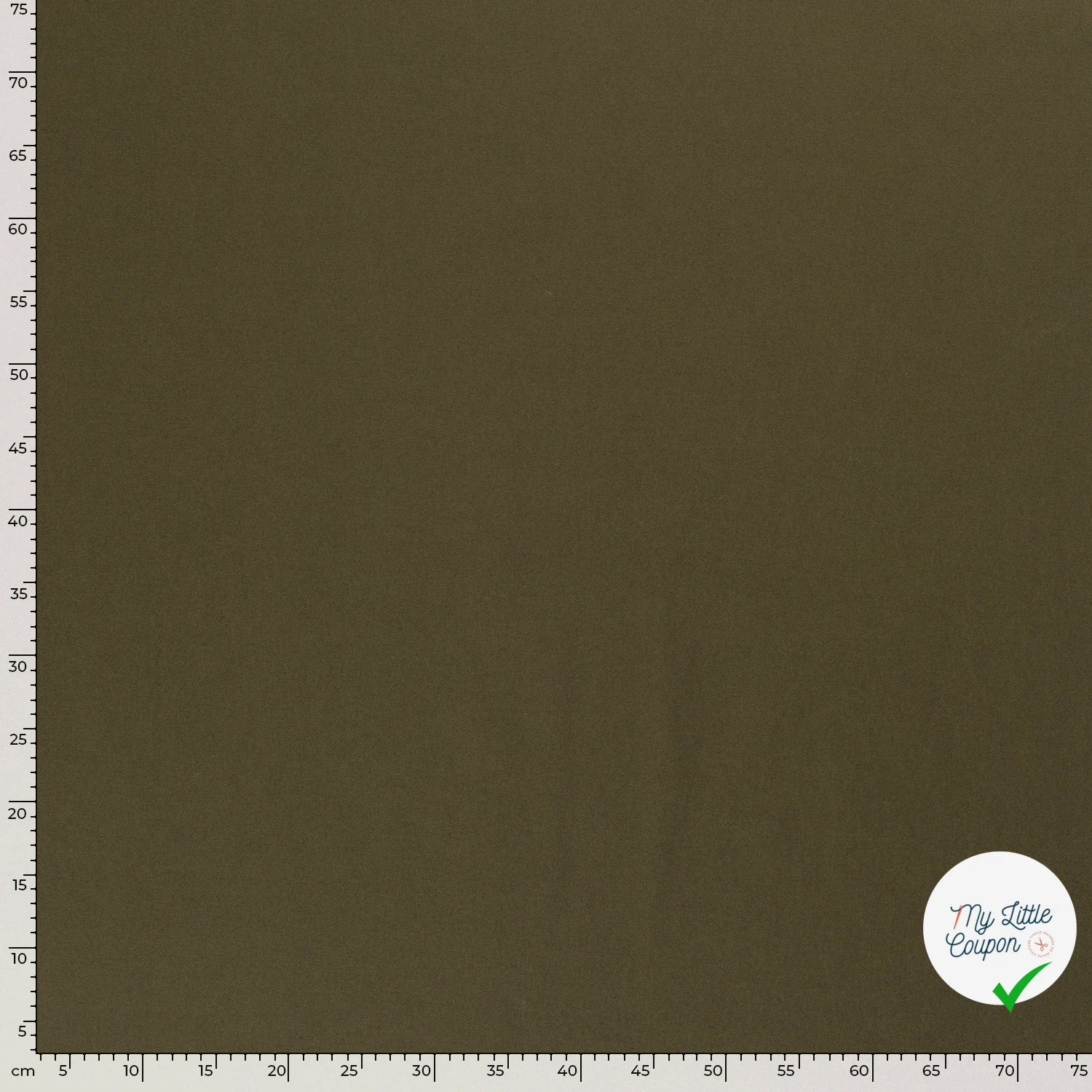 TWILL DE COTON STRETCH LAVÉ VERT KAKI - My Little Coupon