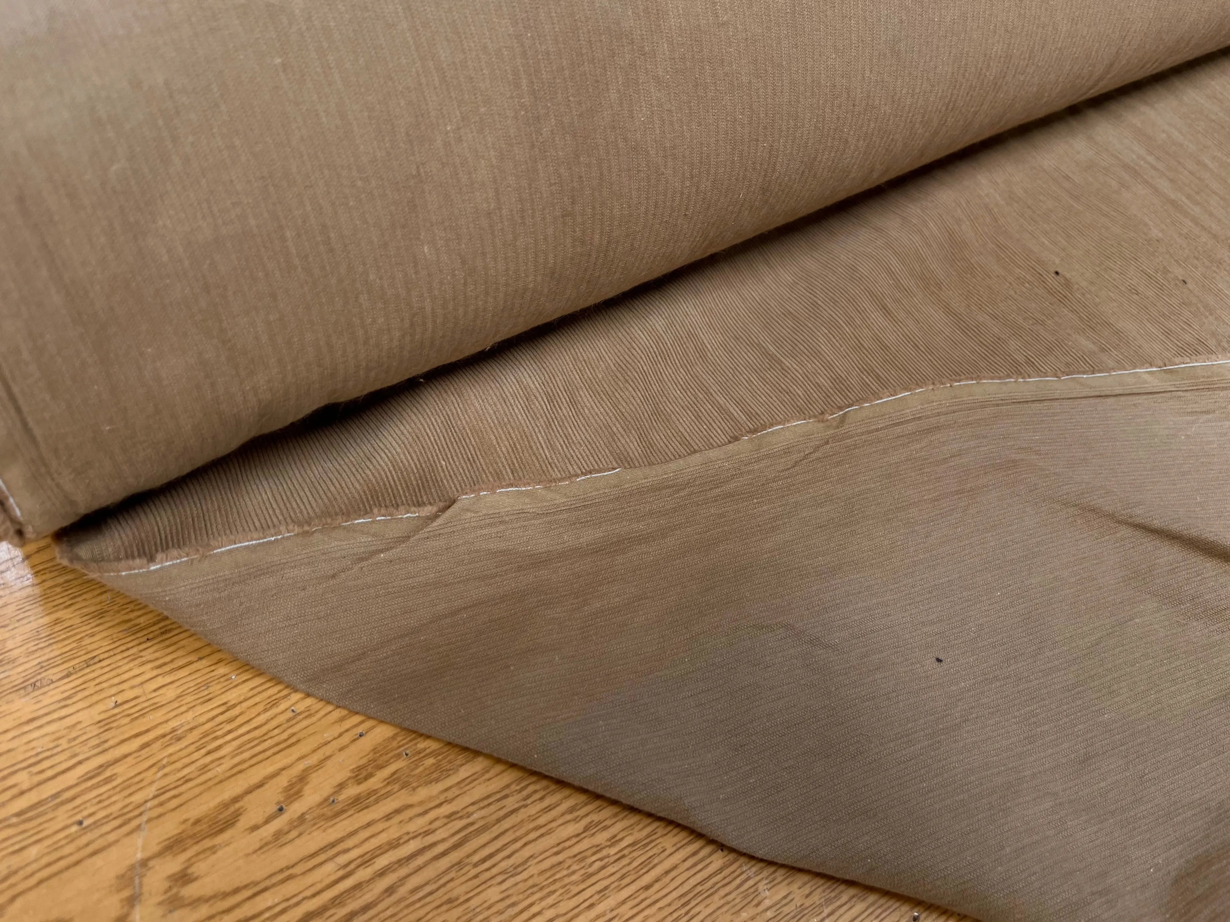 VELOURS 1000 RAIES COTON BEIGE CAMEL TOUCHER CRAQUANT - My Little Coupon