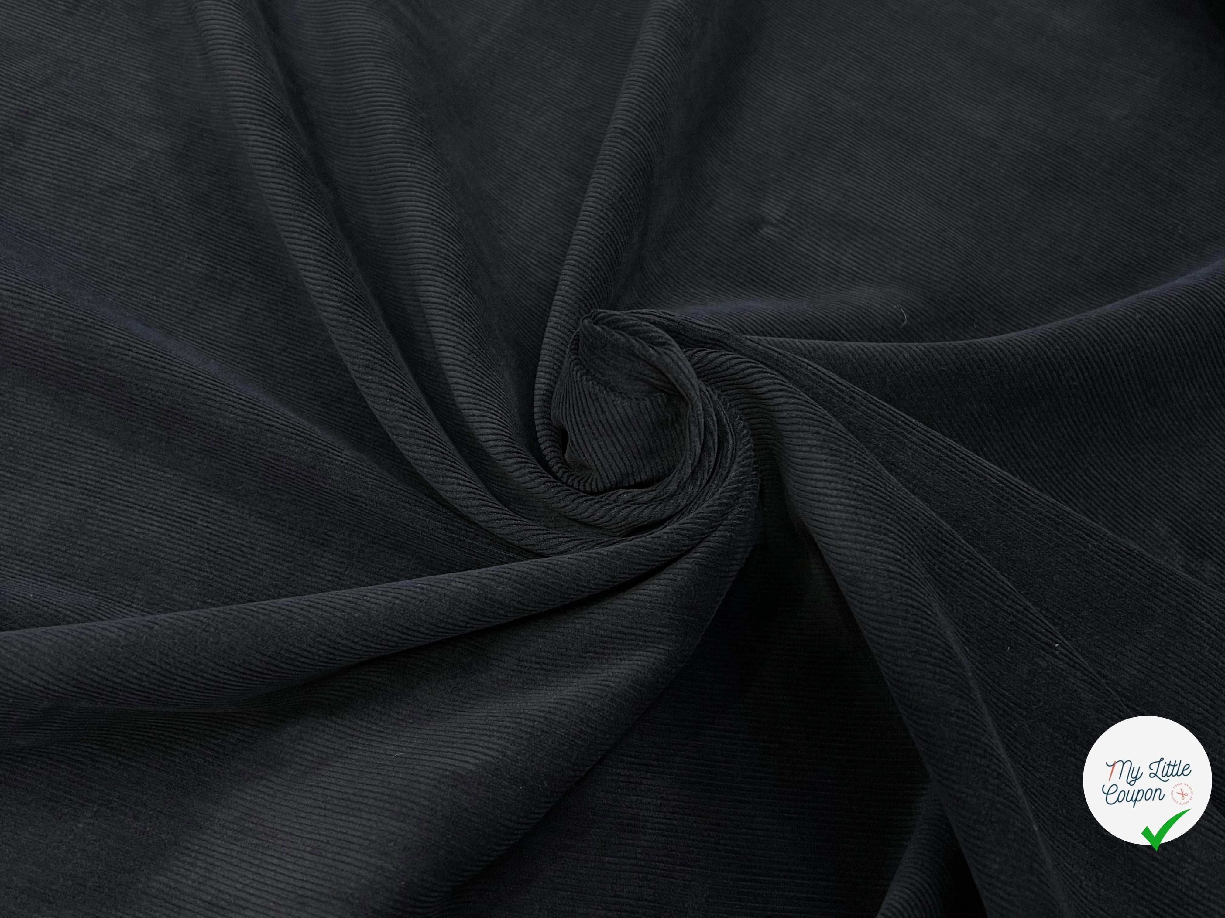 VELOURS 1000 RAIES NOIR - My Little Coupon