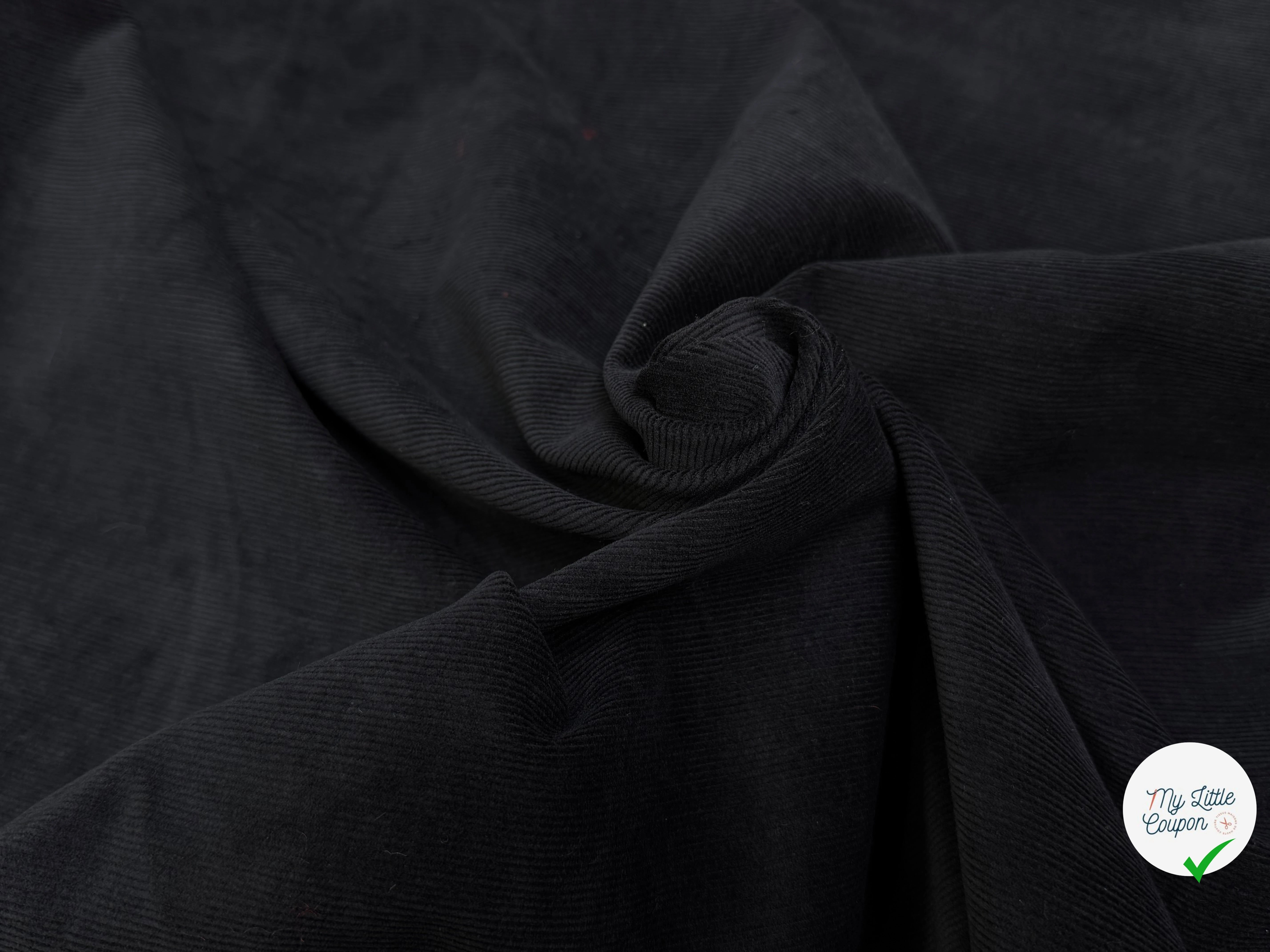 VELOURS 1000 RAIES NOIR - My Little Coupon