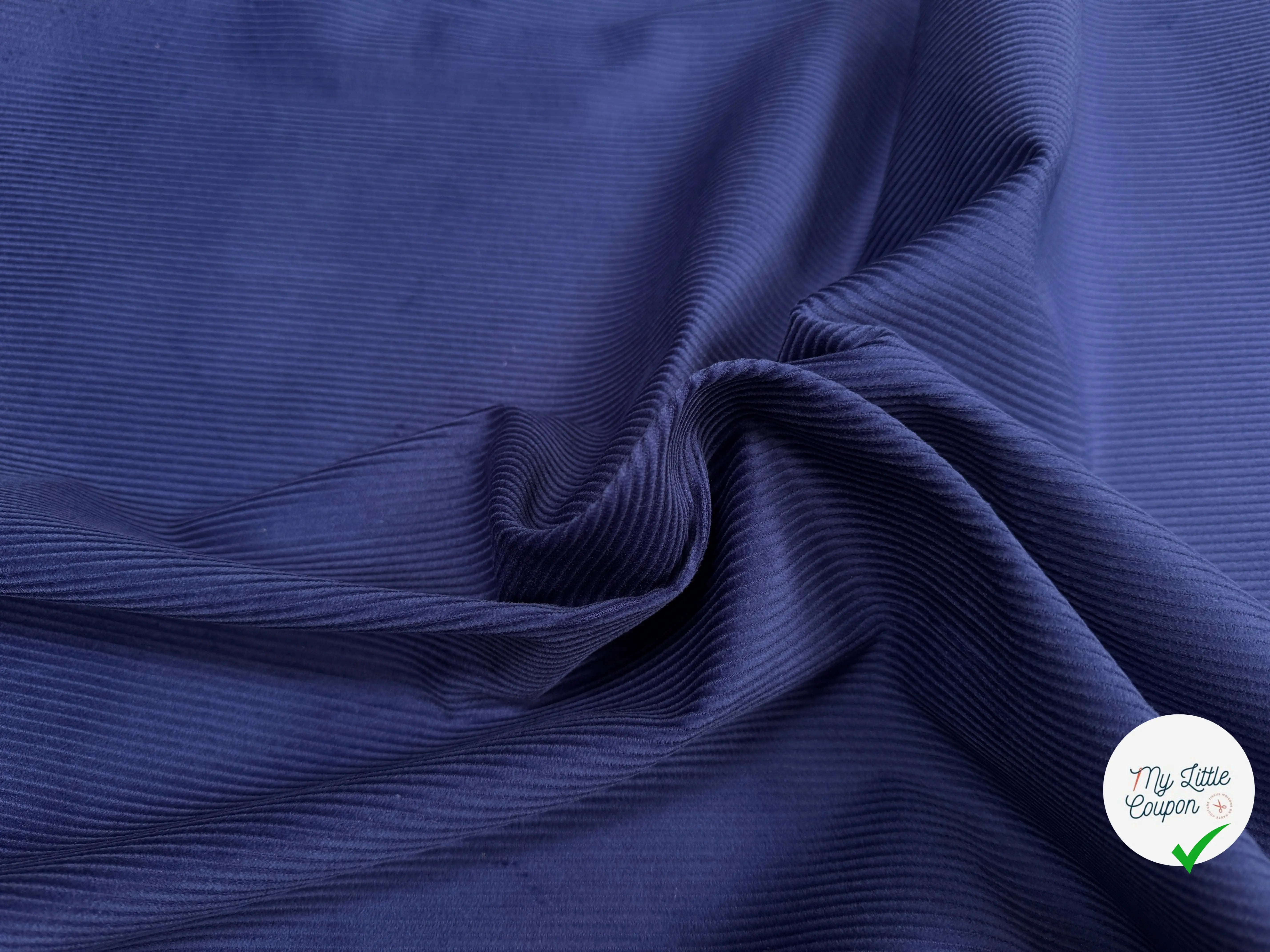 VELOURS 500 RAIES UNI BLEU FONCÉ 150 - My Little Coupon