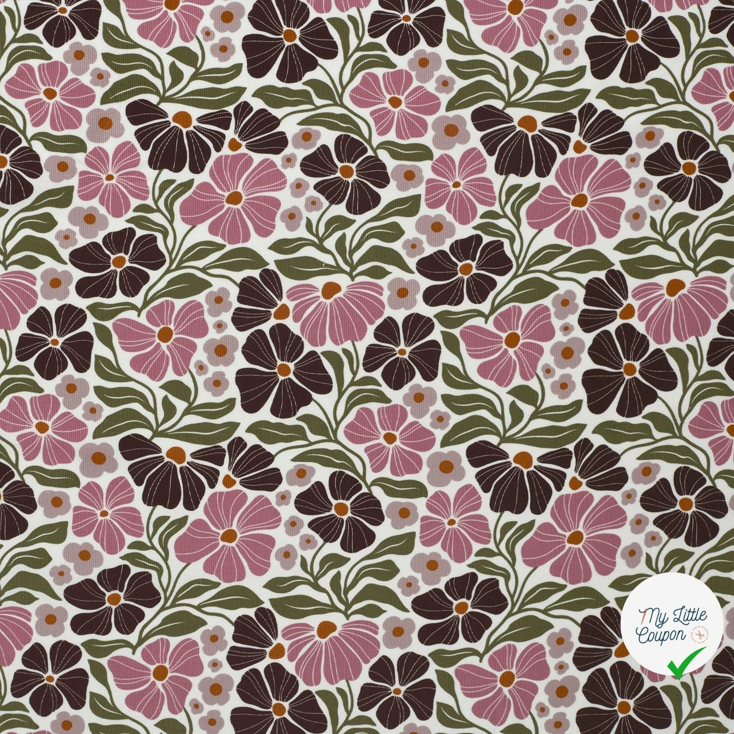 VELOURS BABY CORDUROY 21W FLOWERS 3 - My Little Coupon