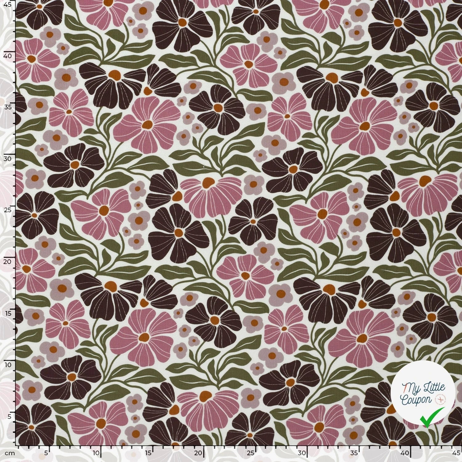 VELOURS BABY CORDUROY 21W FLOWERS 3 - My Little Coupon