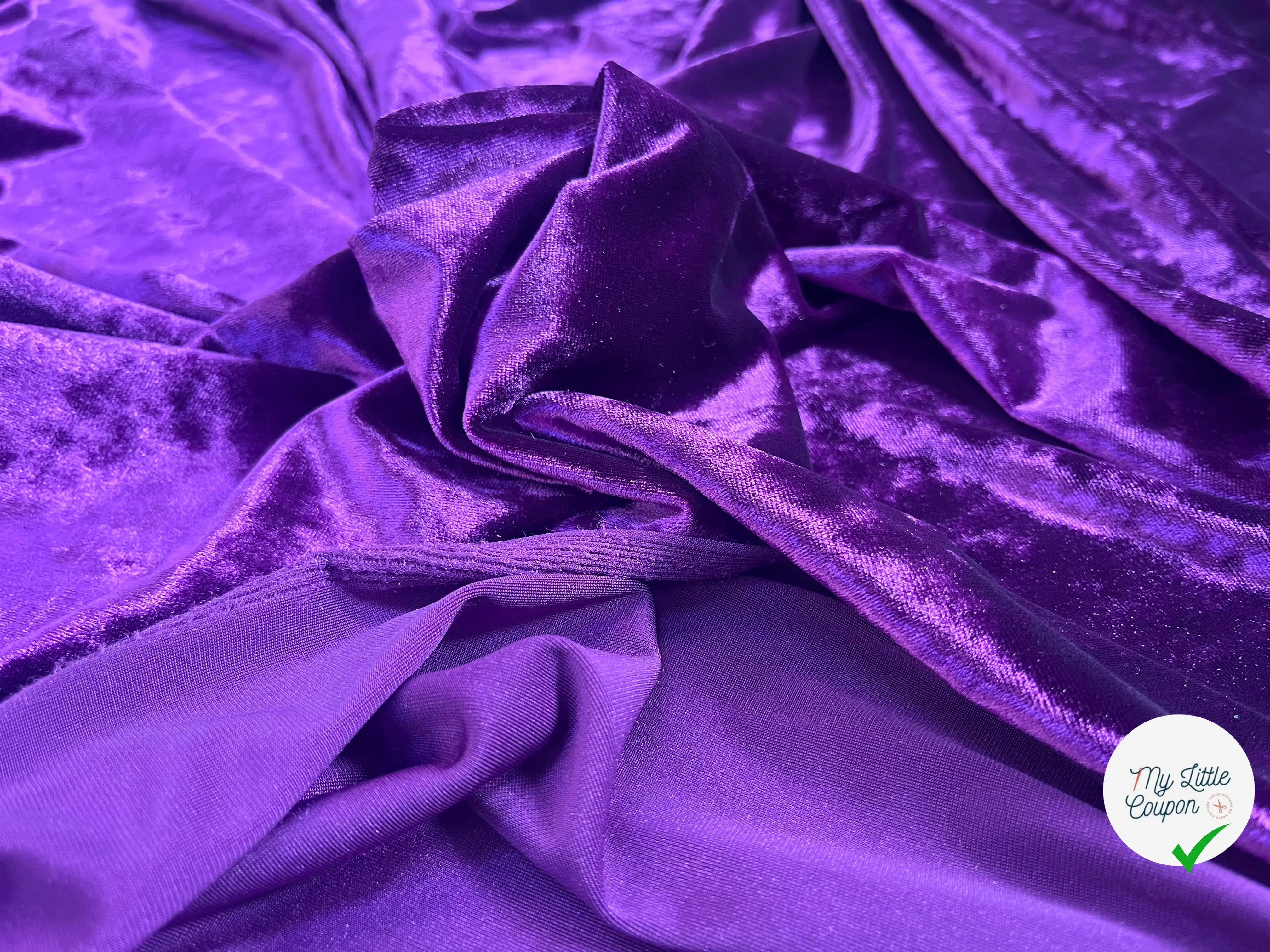VELOURS CARVICO MAILLE STRETCH MAUVE VIOLET - My Little Coupon