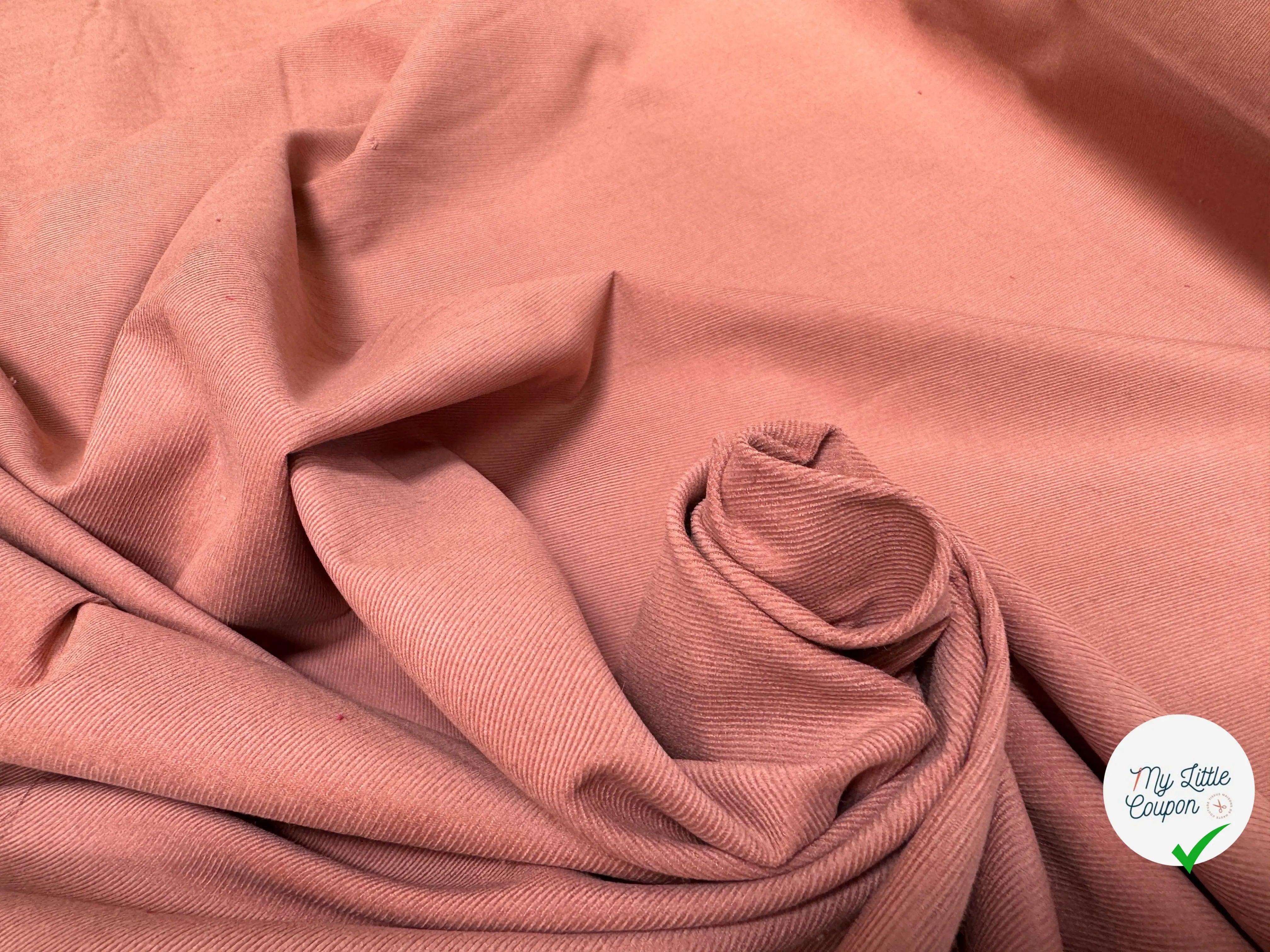VELOURS CHEMISE 1000 RAIES ROSE TERRE - My Little Coupon