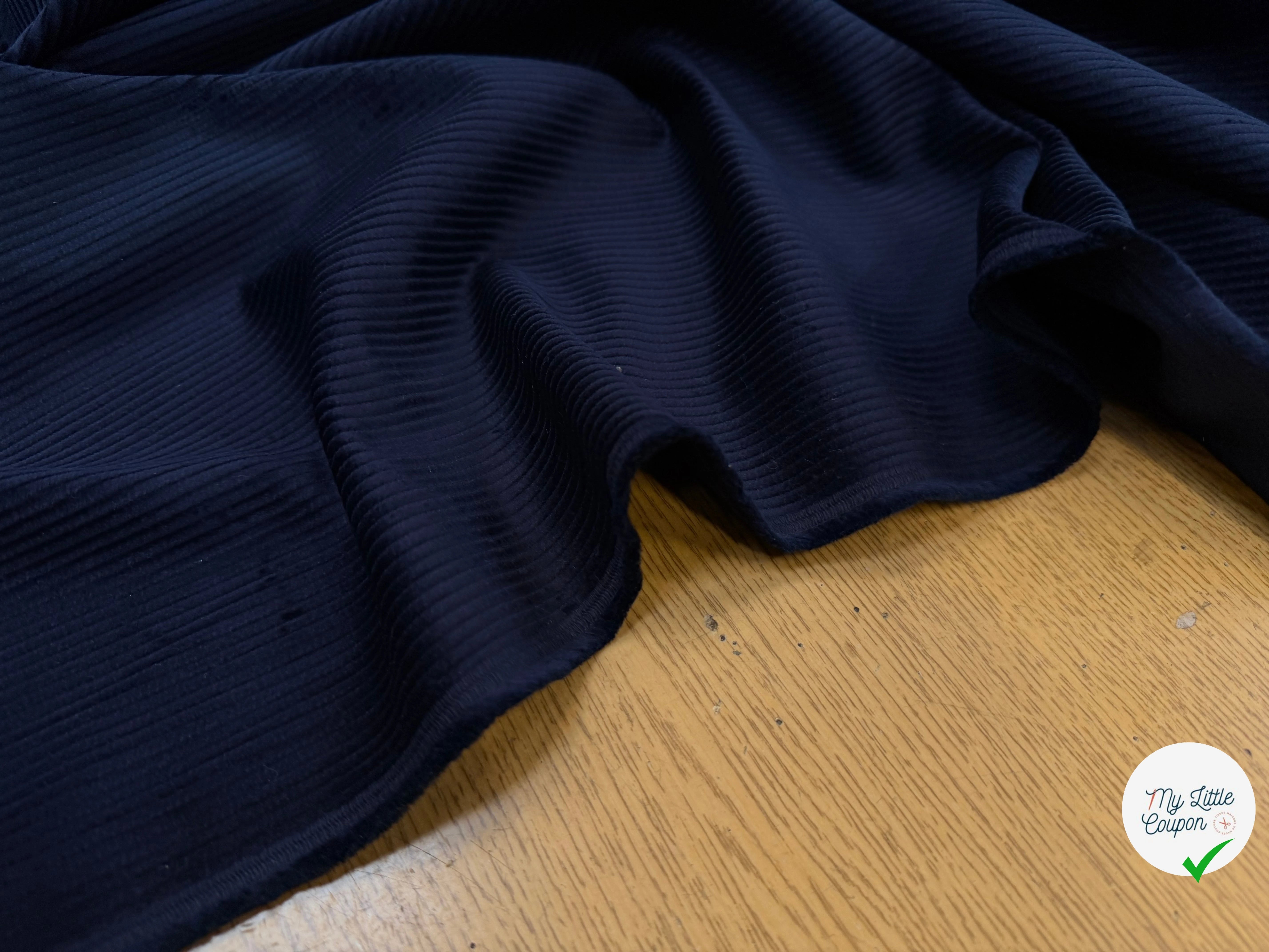 VELOURS CLASSIC 500 RAIES BLEU NUIT - My Little Coupon