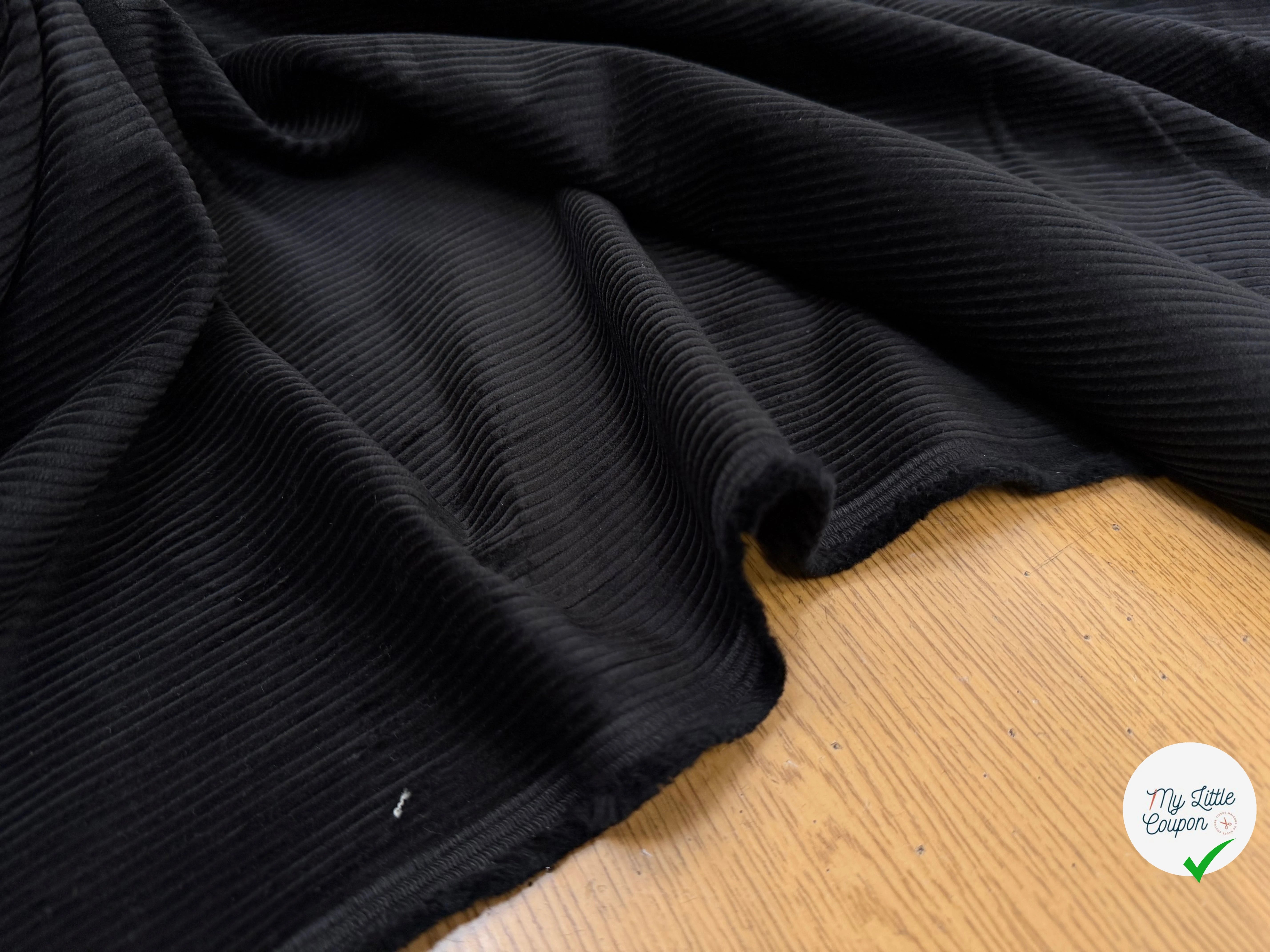VELOURS CLASSIC 500 RAIES NOIR - My Little Coupon