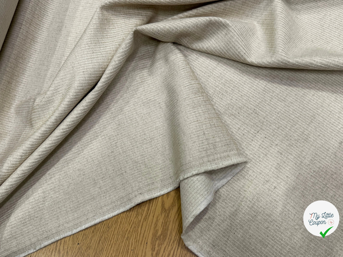 VELOURS COTON ET LIN 300 RAIES NATUREL 74% COTON 26% LIN - My Little Coupon