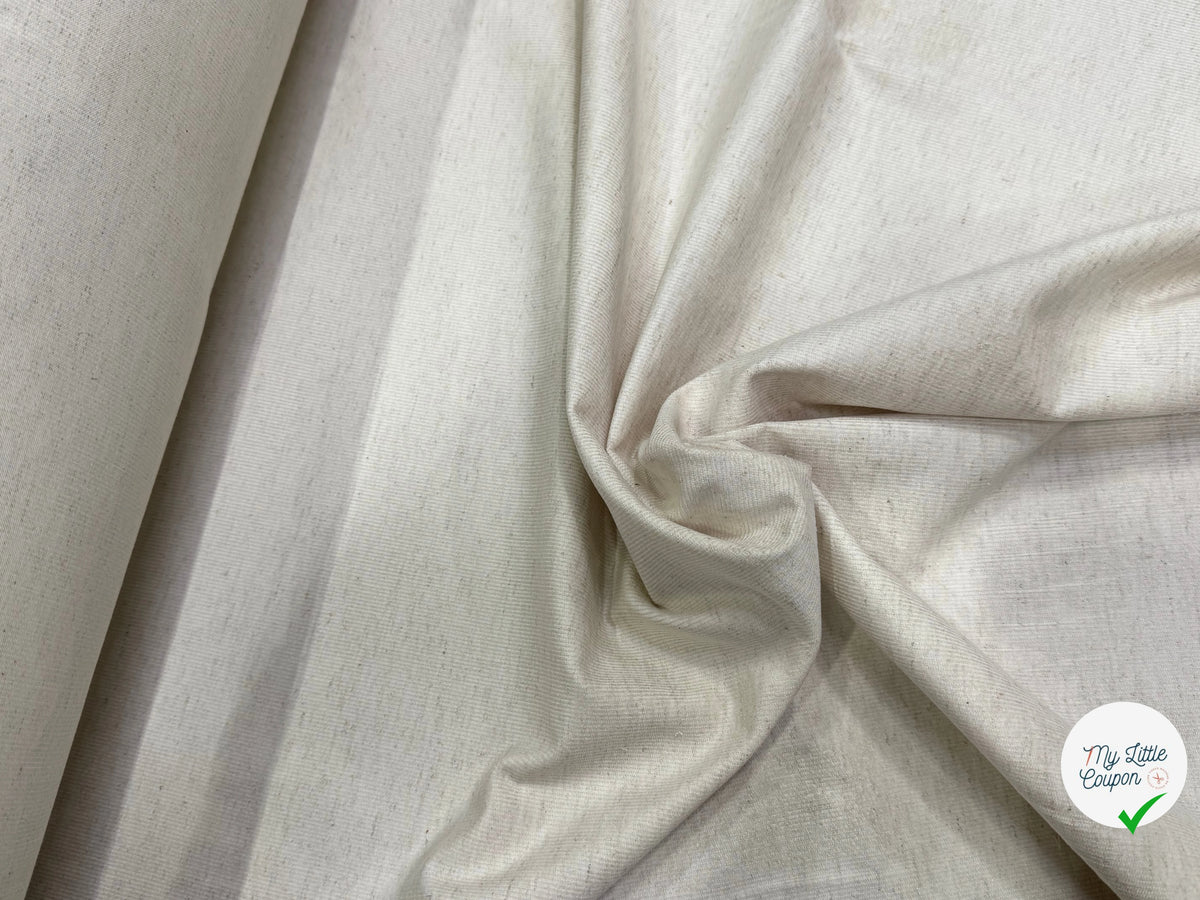 VELOURS COTON ET LIN 600 RAIES STRETCH NATUREL 82% COTON 16% LIN - My Little Coupon