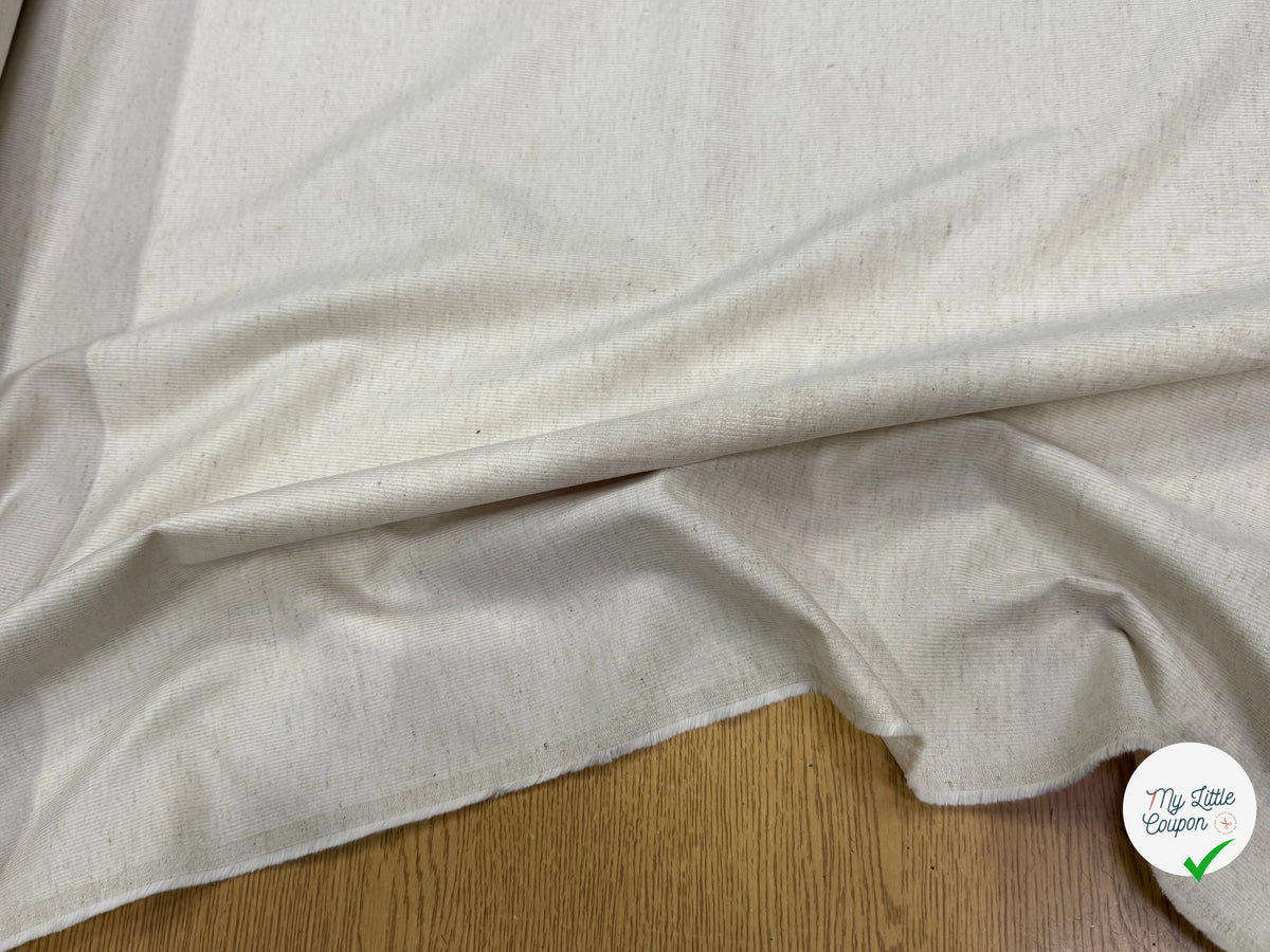 VELOURS COTON ET LIN 600 RAIES STRETCH NATUREL 82% COTON 16% LIN - My Little Coupon